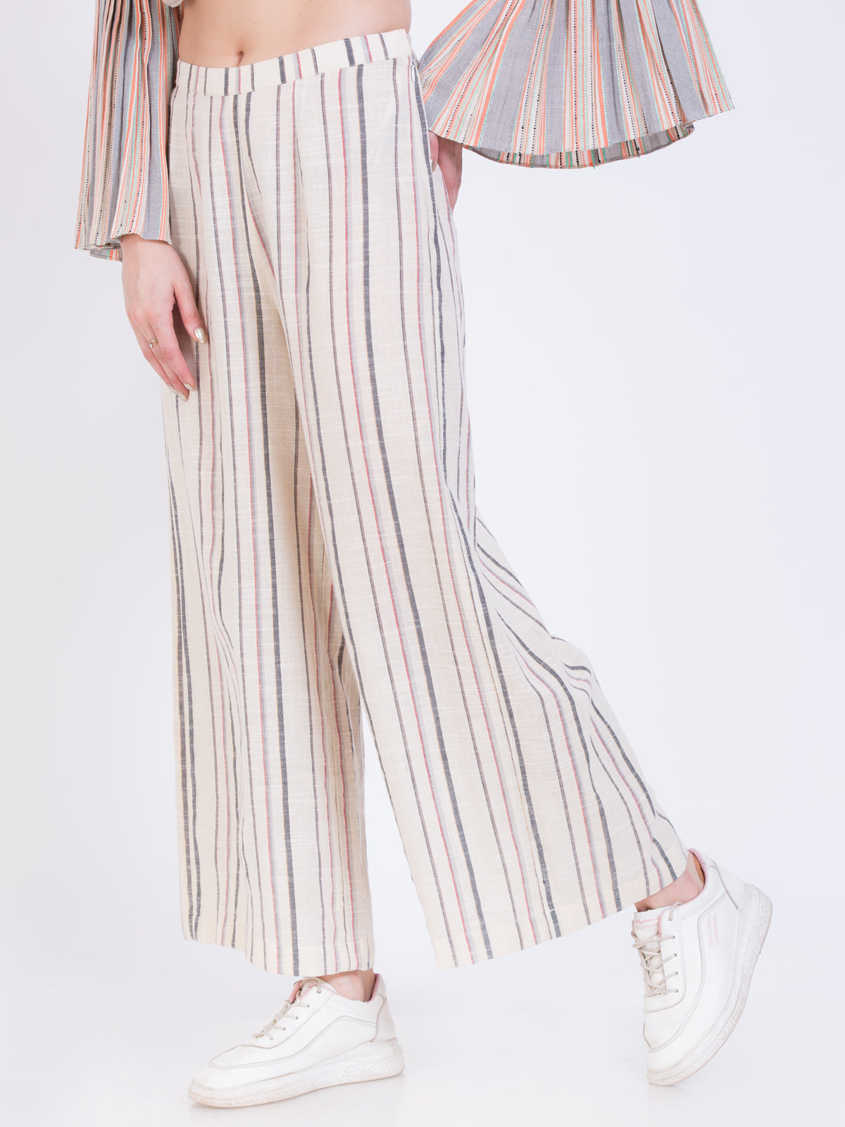 Cotton stripe pants