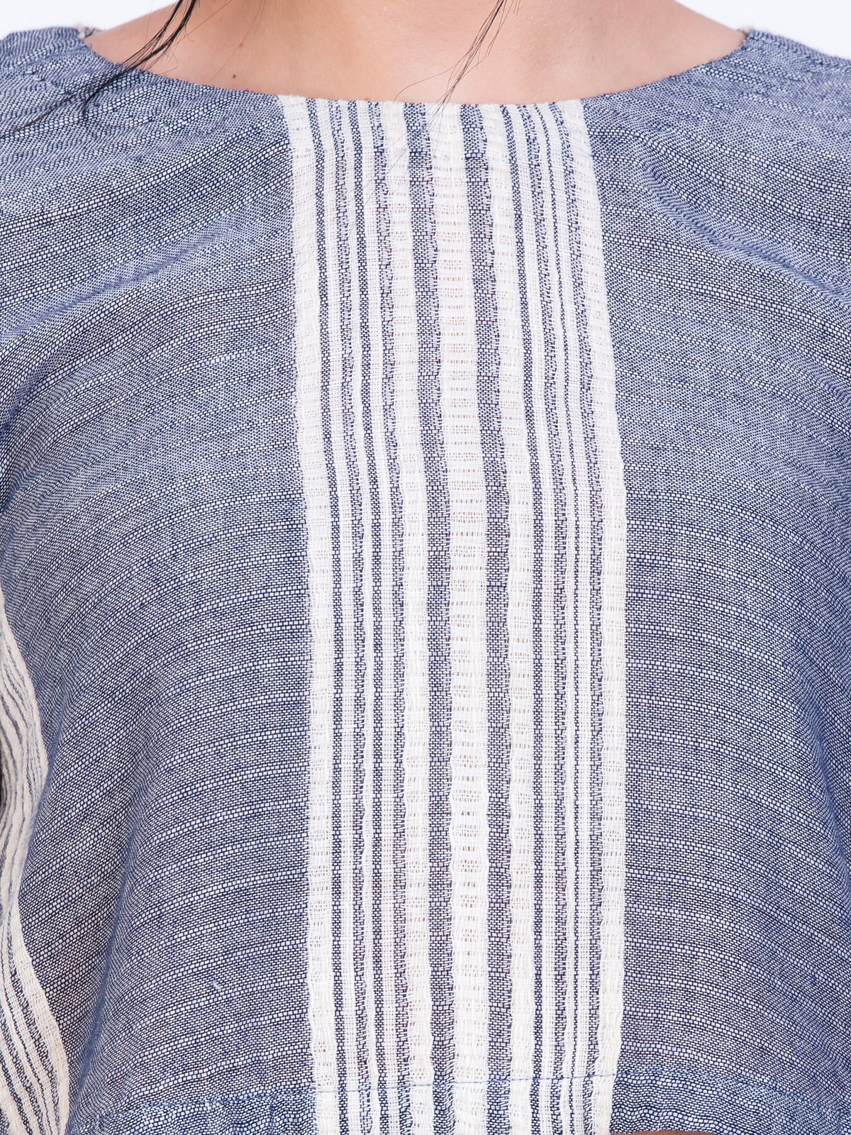 Folded sleeve crop top