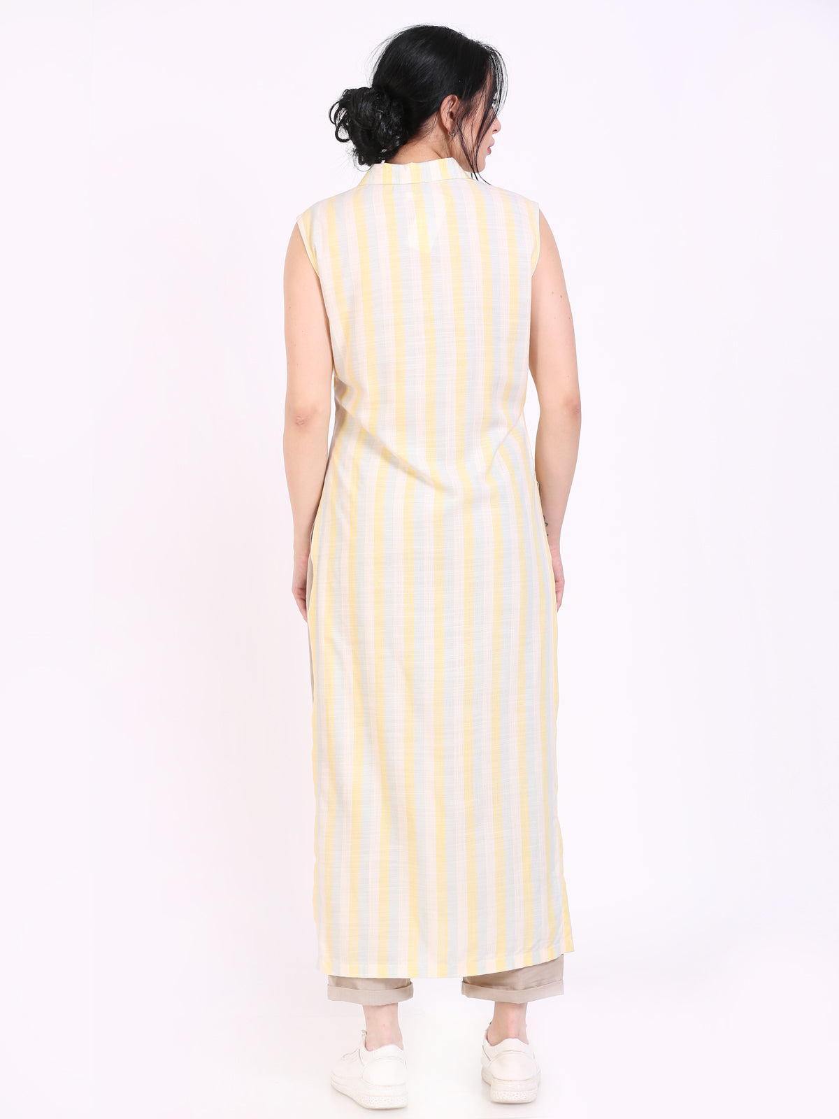 long collar neck tunic top