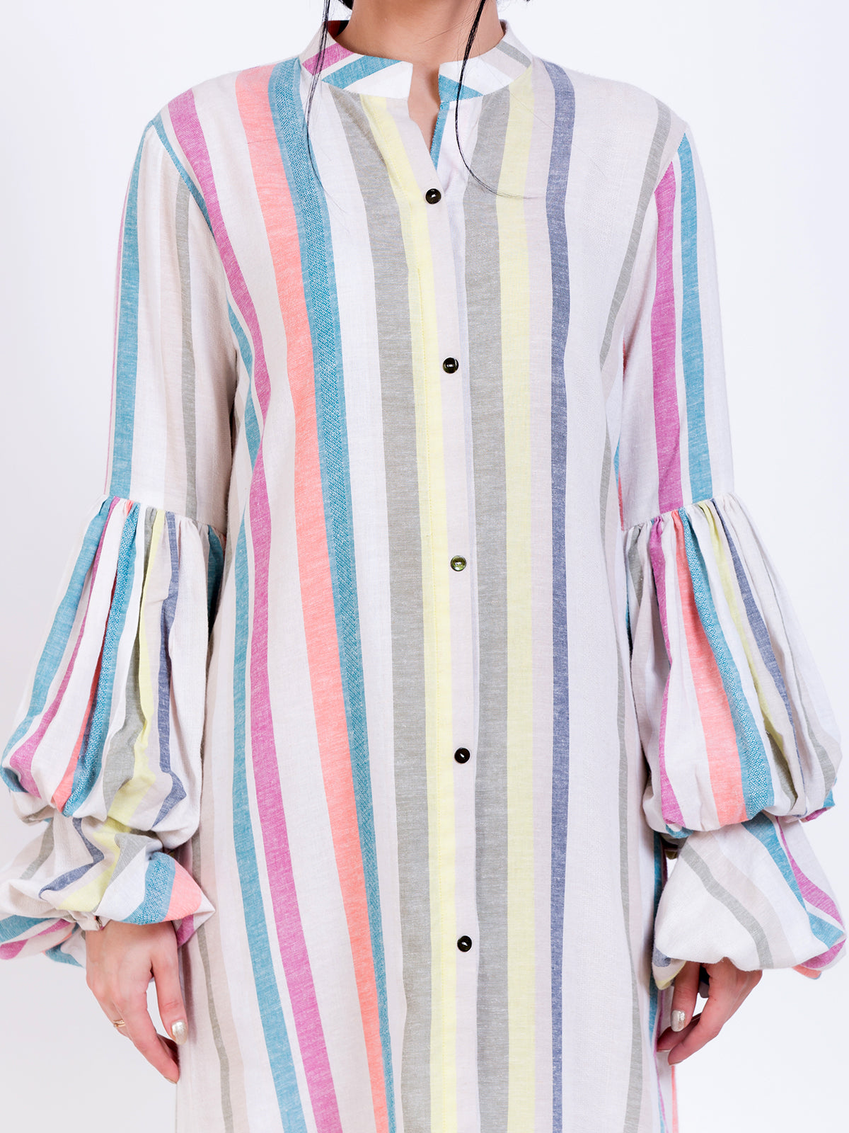 Half band collar dress
