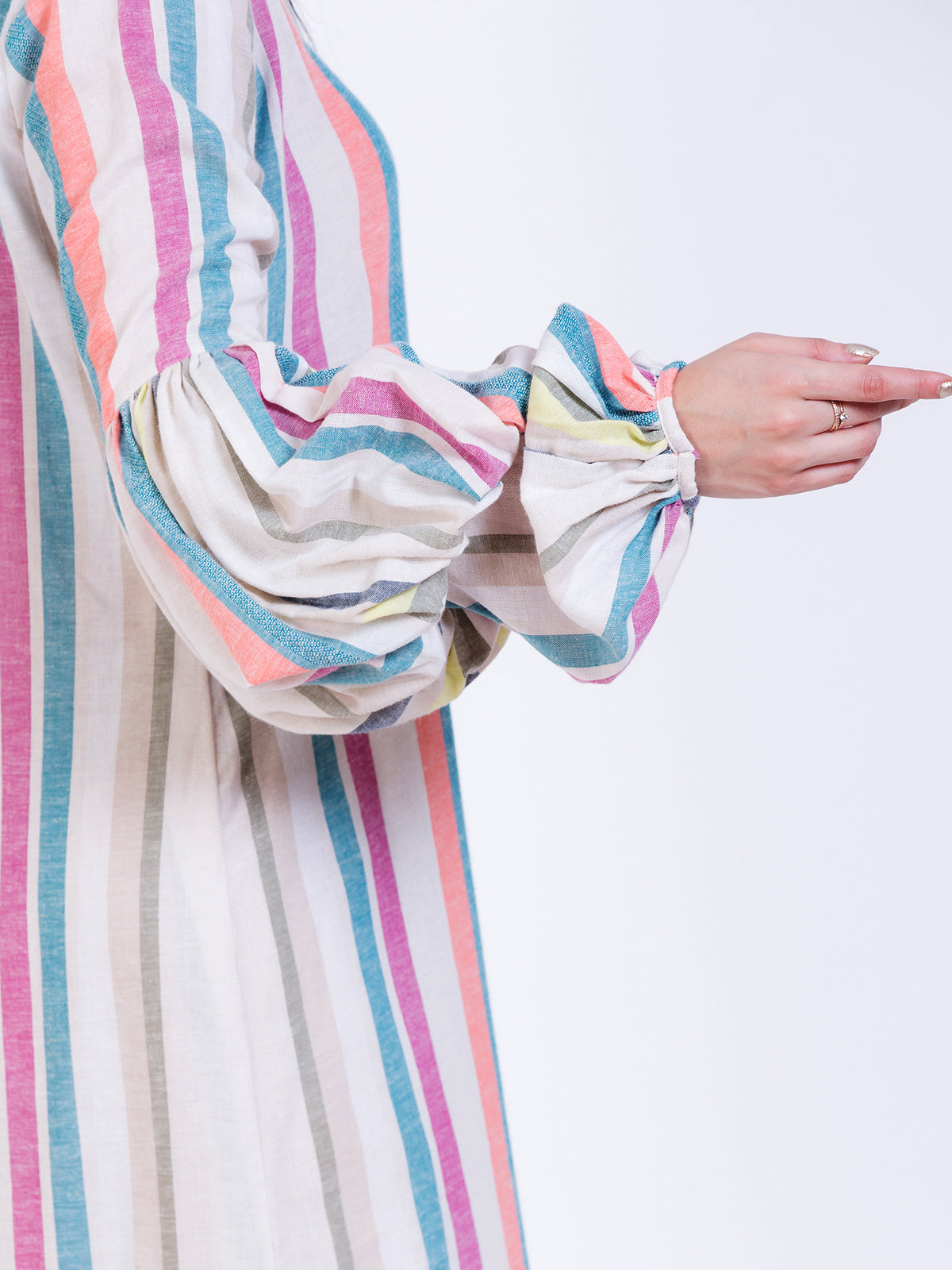 Half band collar dress