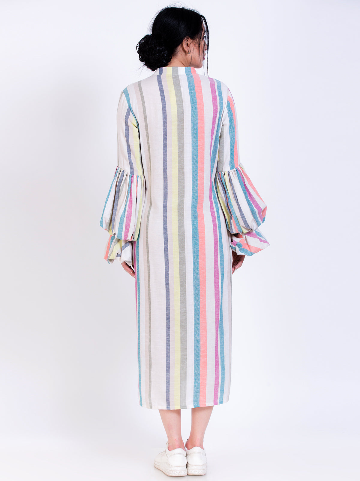 Half band collar dress