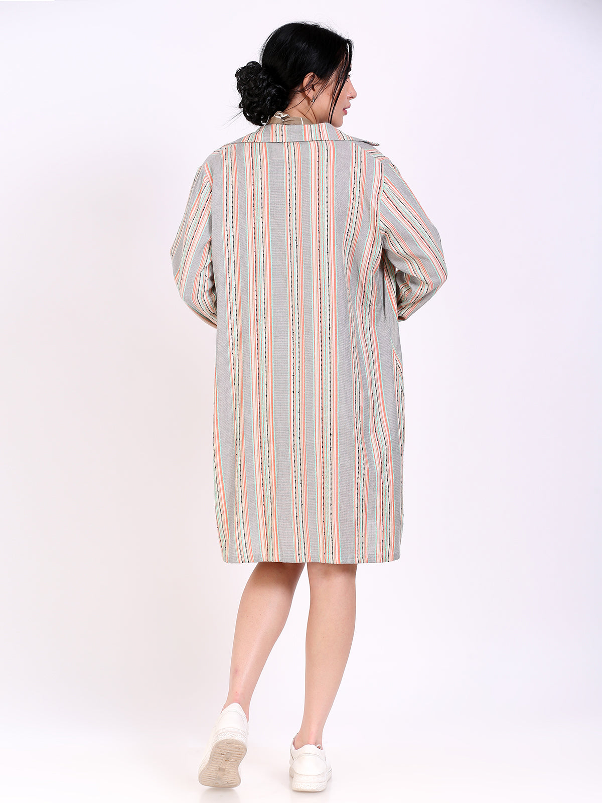 stripes woven jacket