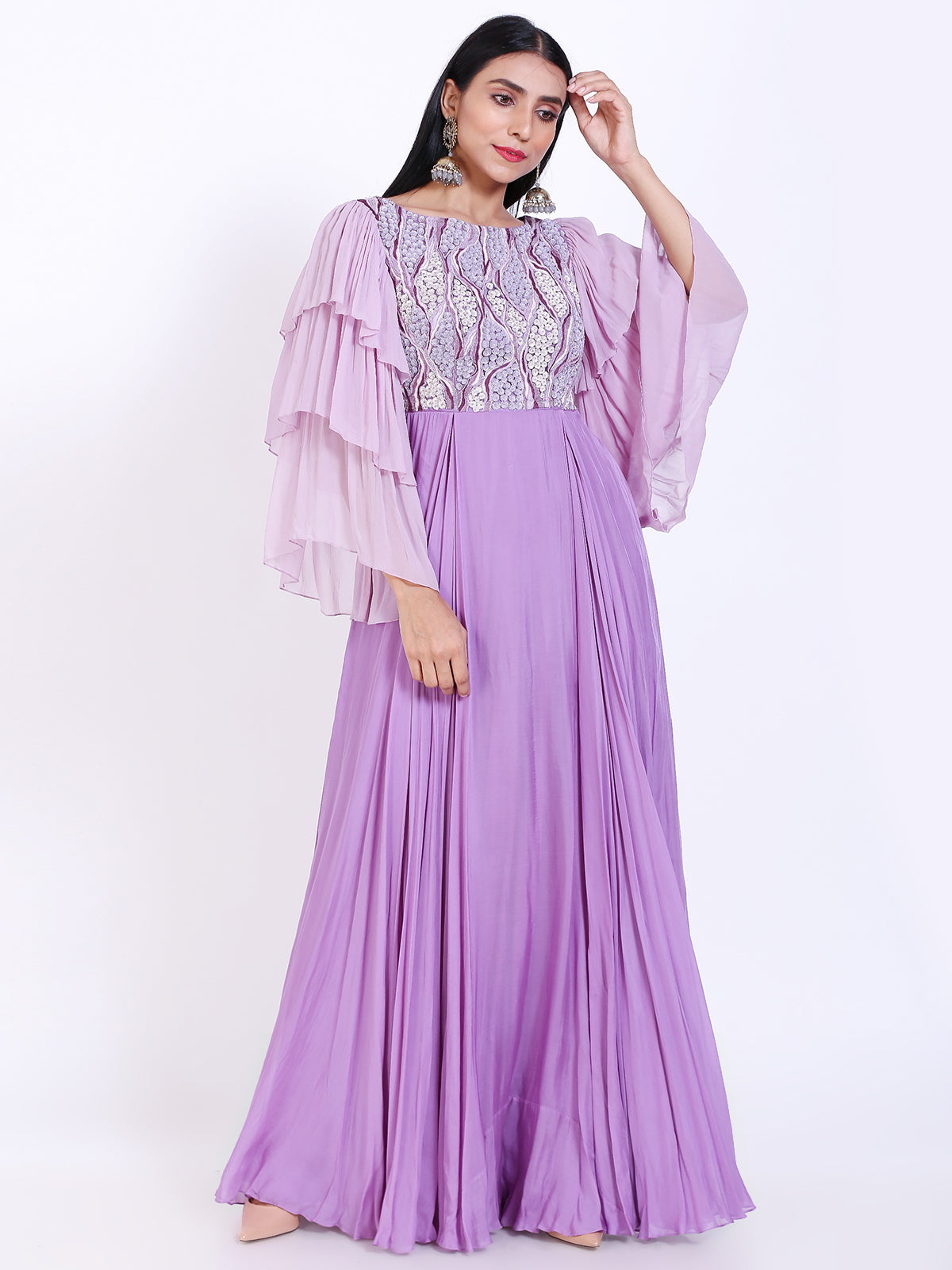 Embroidered gown