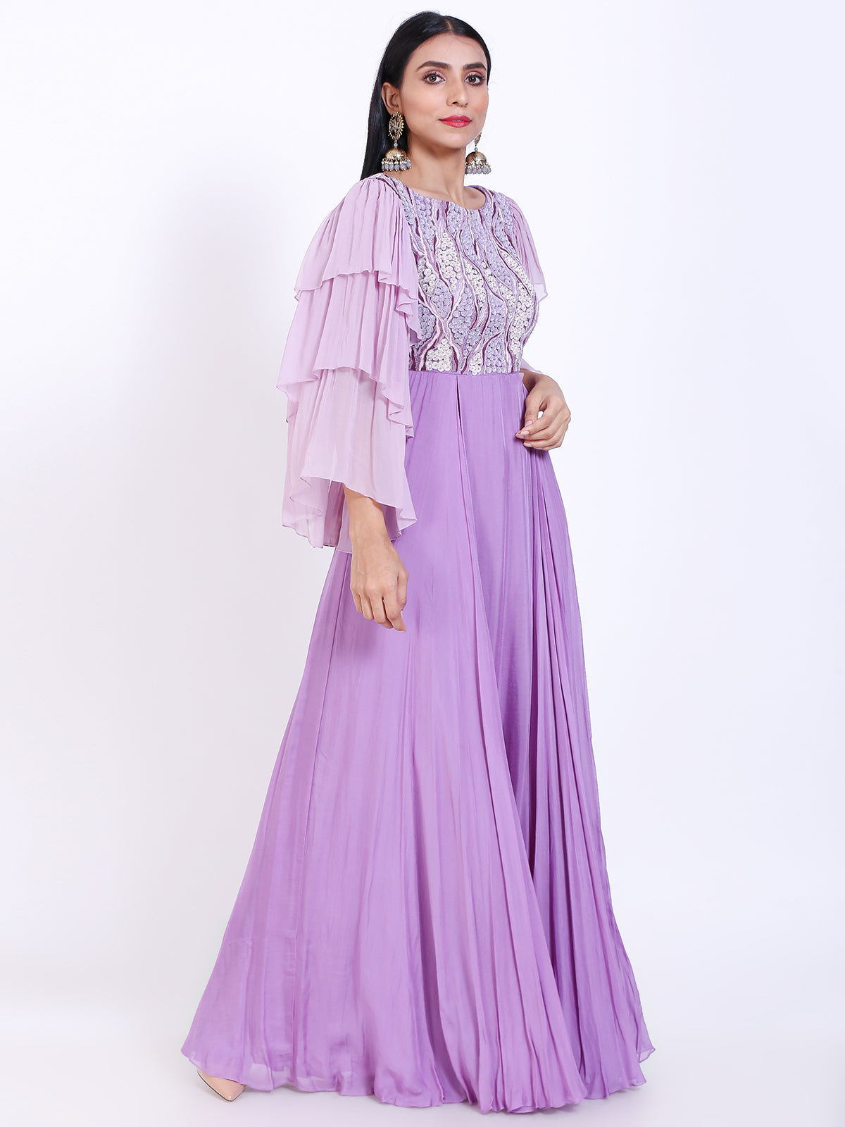 Embroidered gown