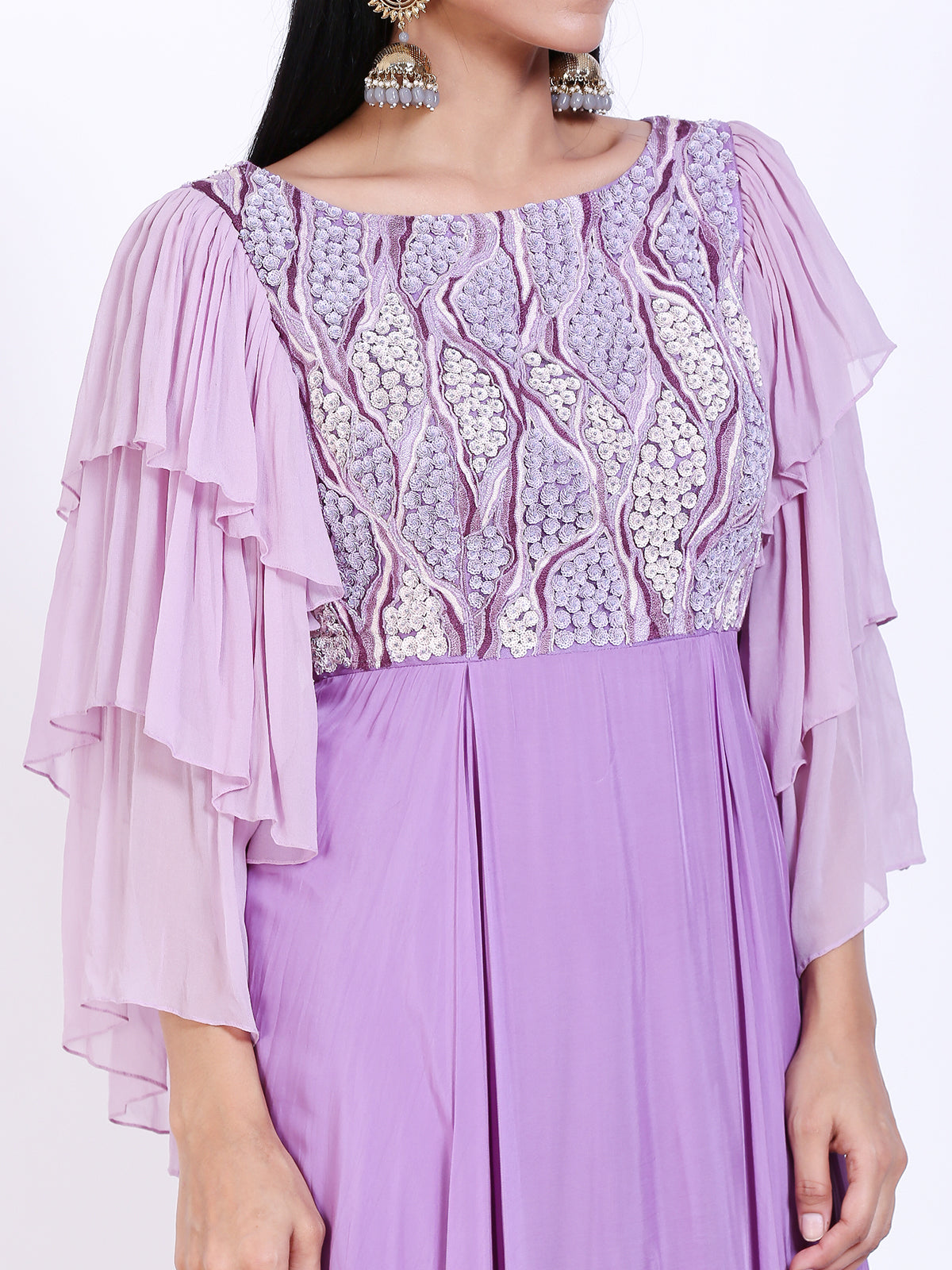 Embroidered gown