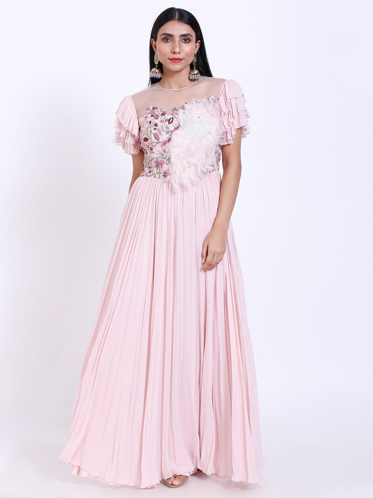 Embroidered gown