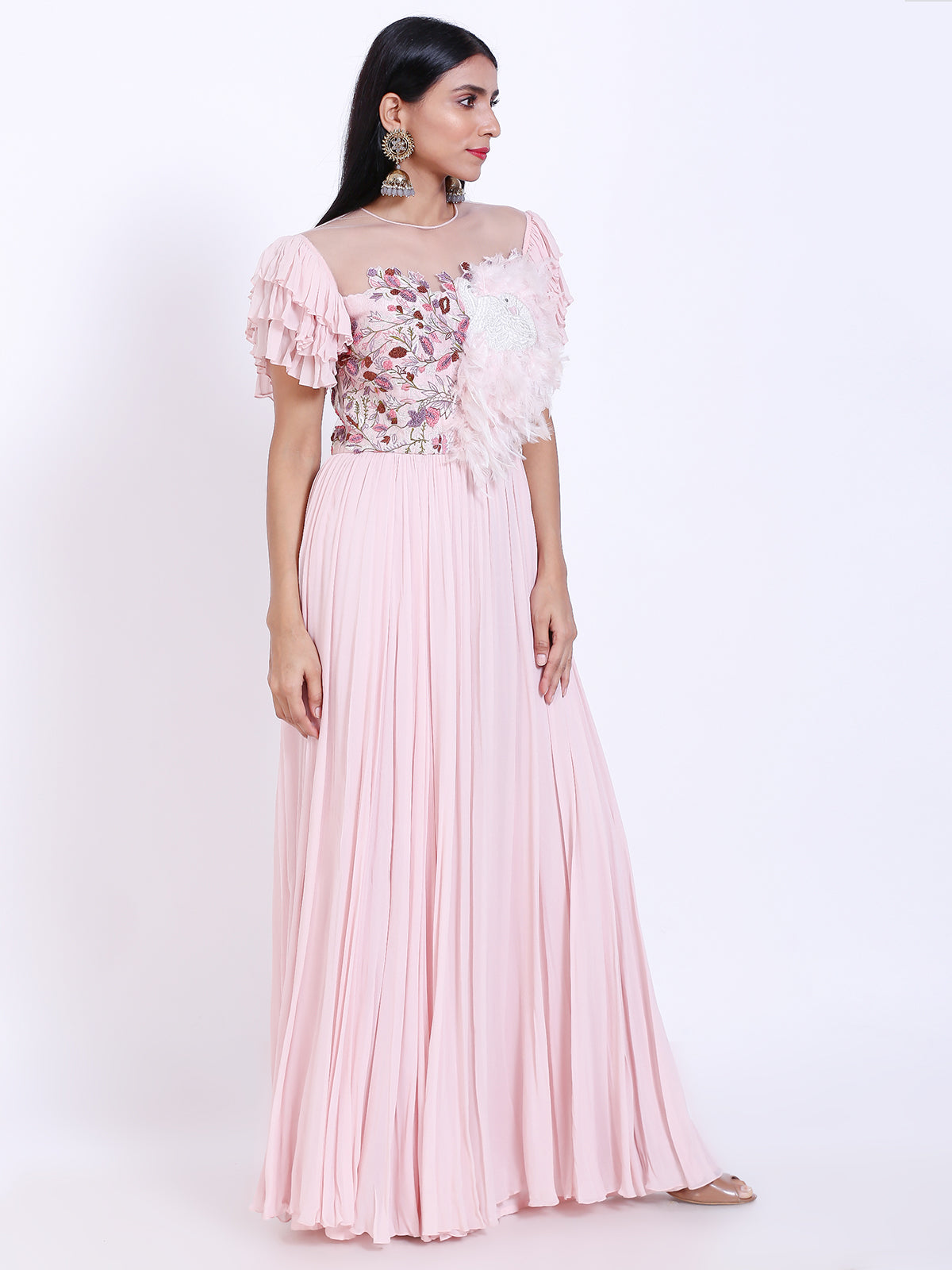Embroidered gown
