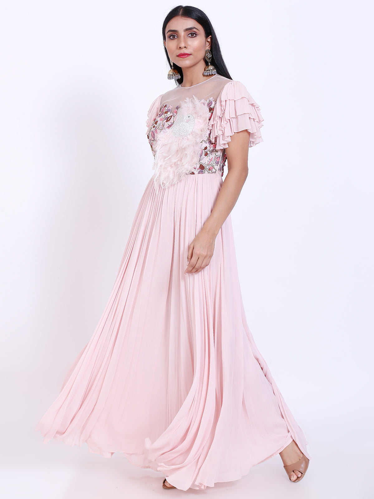 Embroidered gown