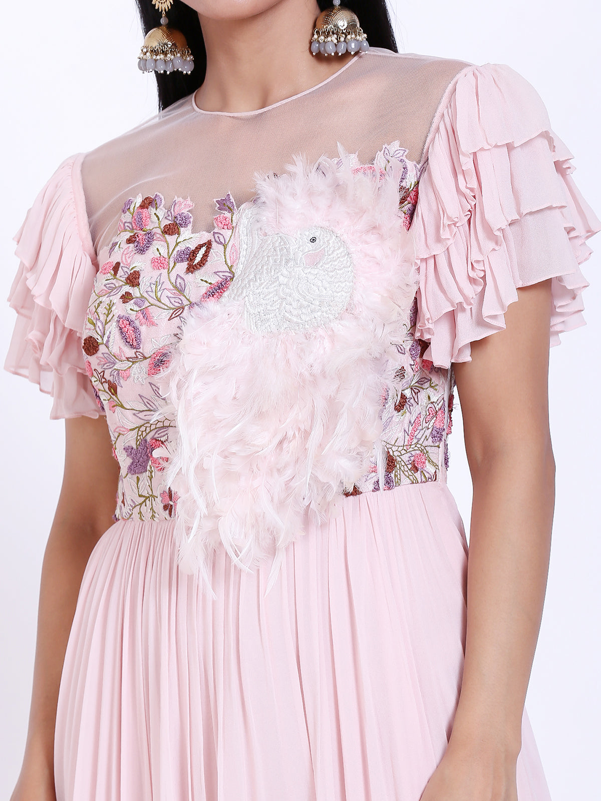 Embroidered gown