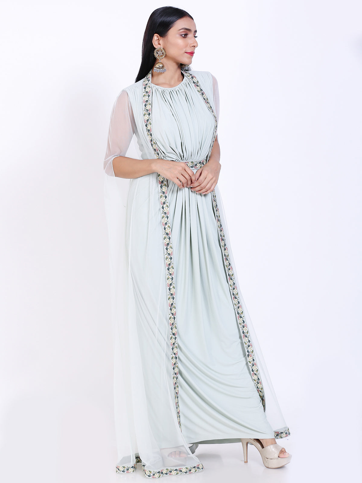 Embroidered gown