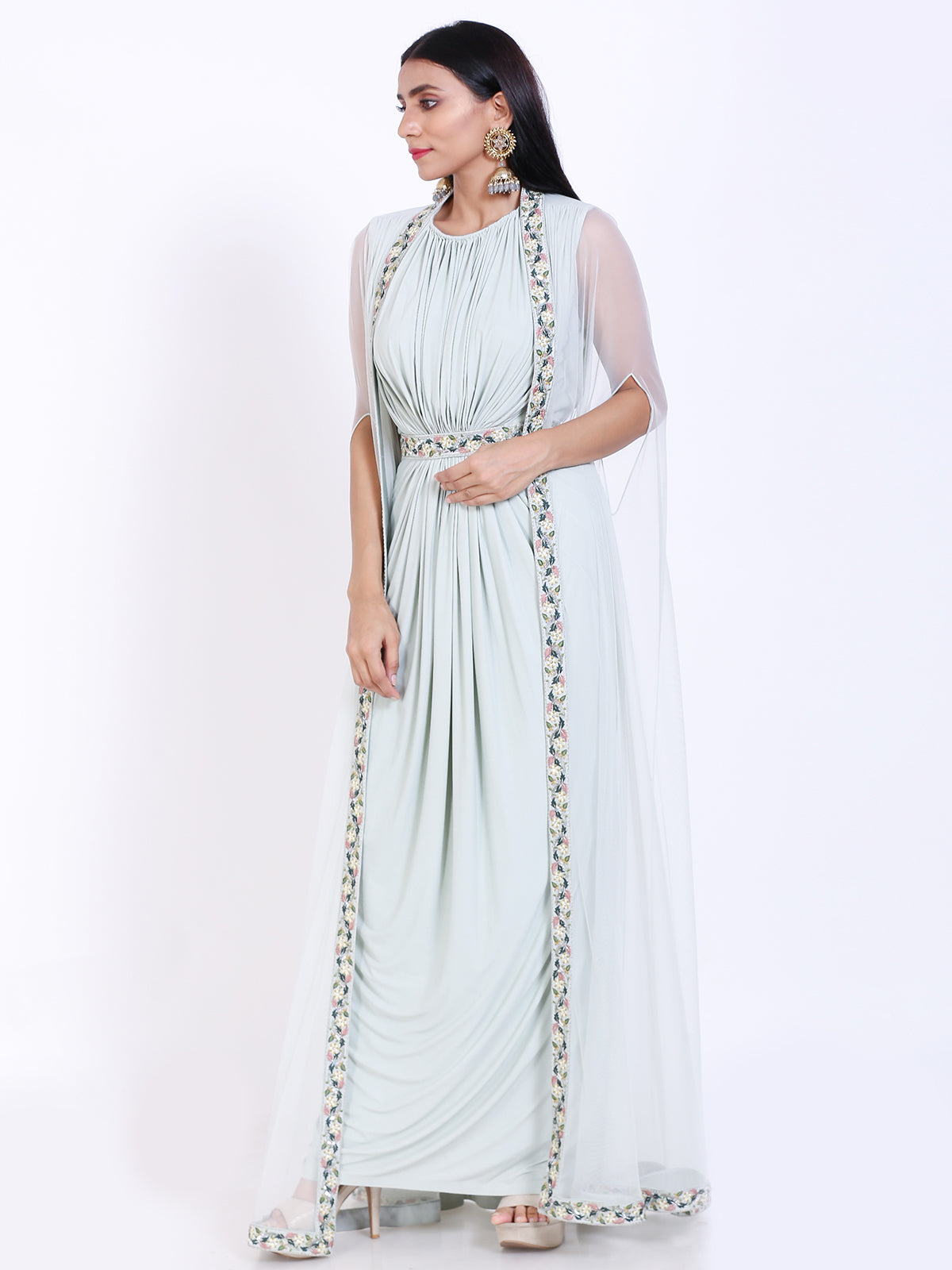 Embroidered gown