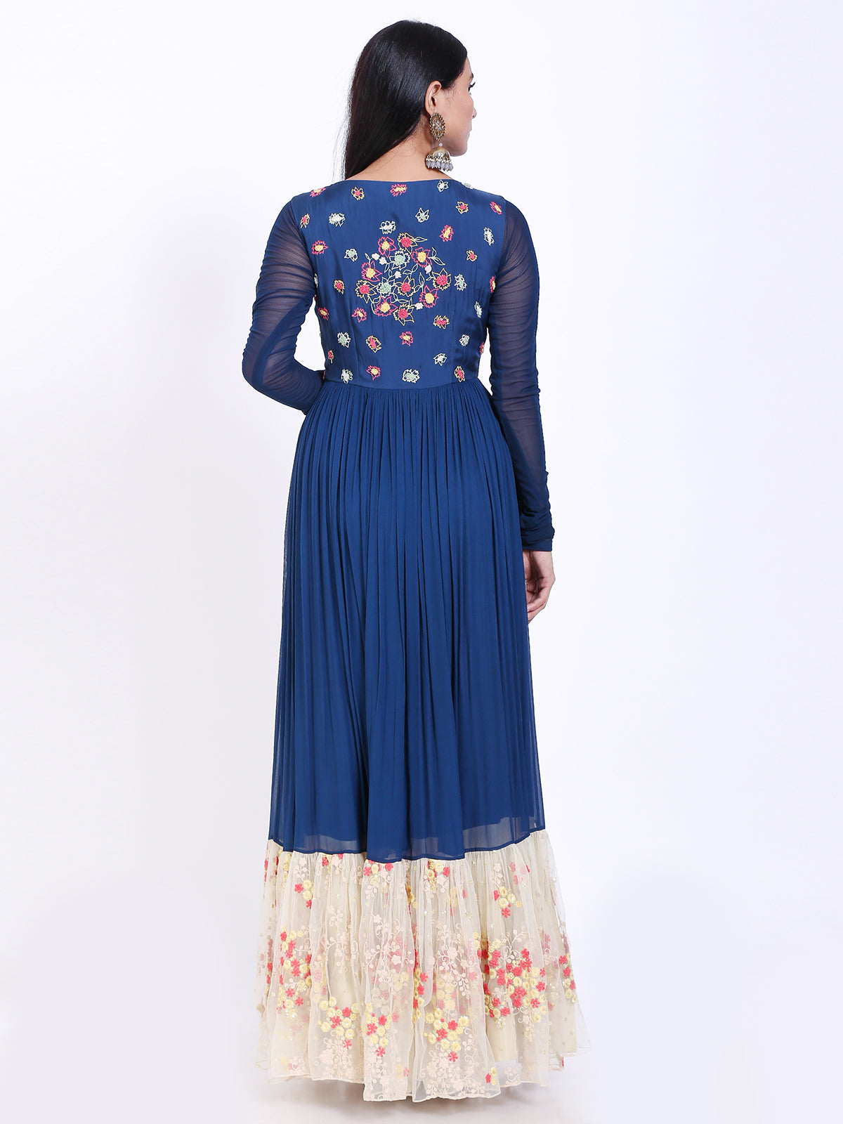 Embroidered gathered Anarkali
