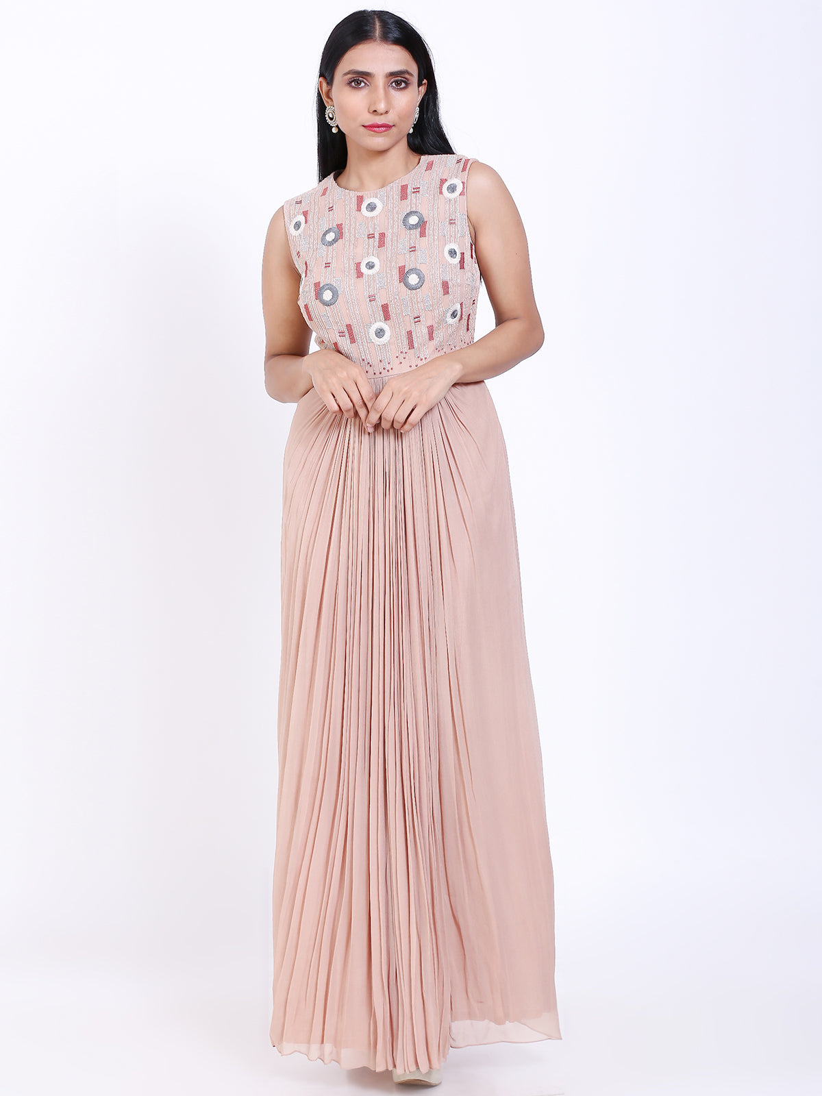 Embroidered gown