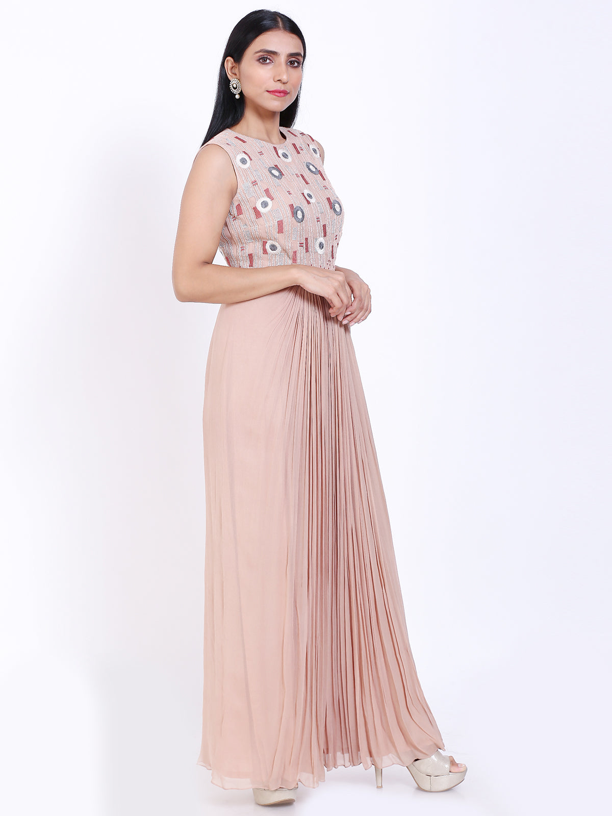 Embroidered gown