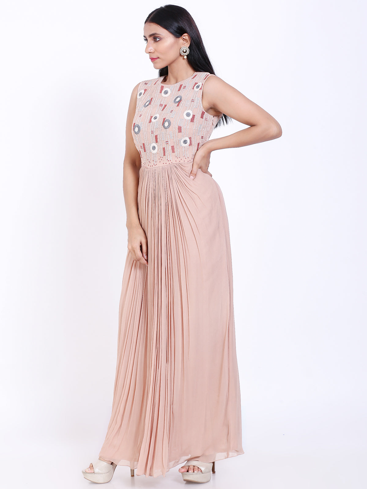Embroidered gown