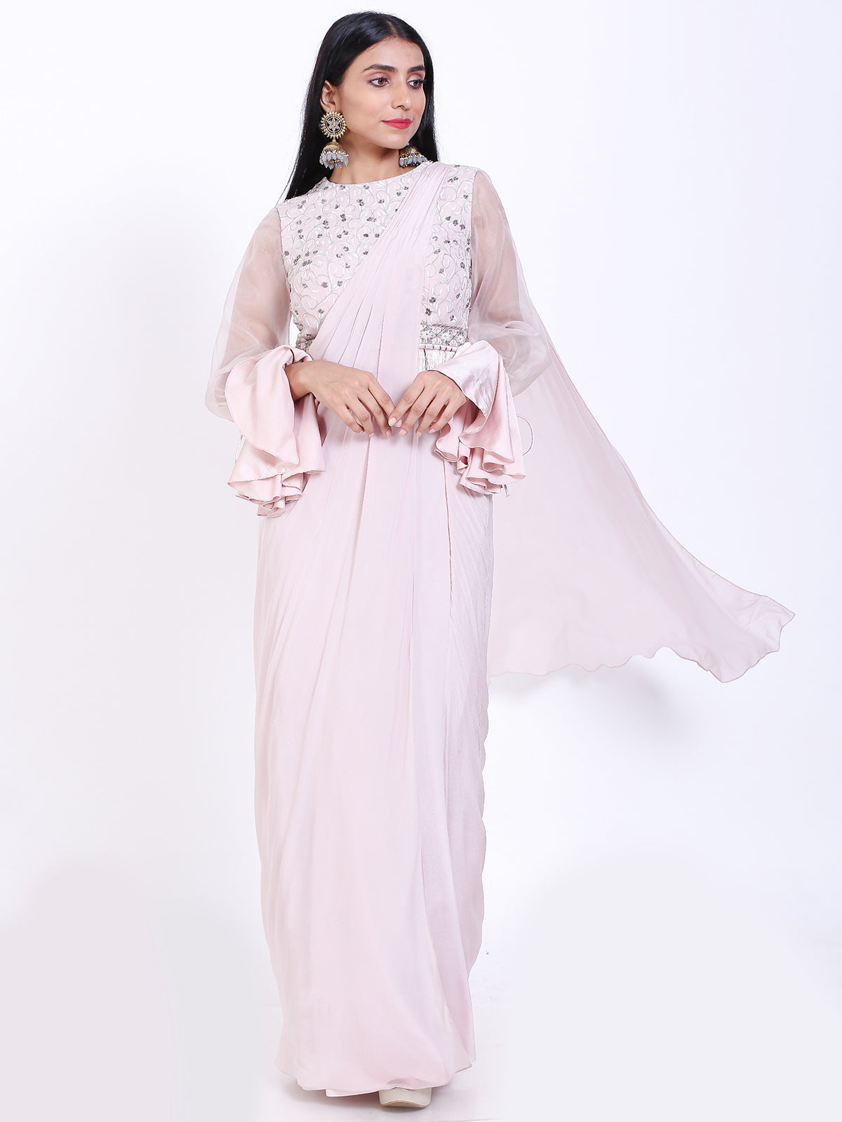 Pleated Draped Saree