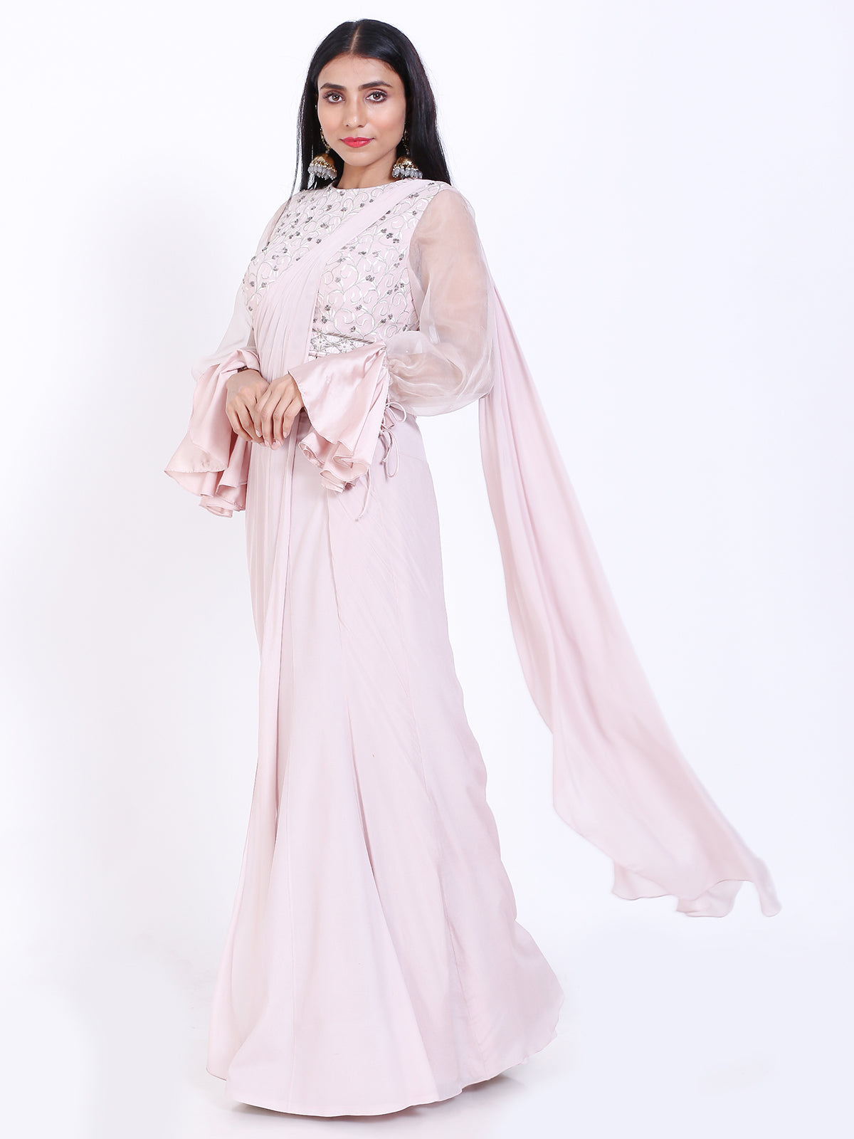 Pleated Draped Saree