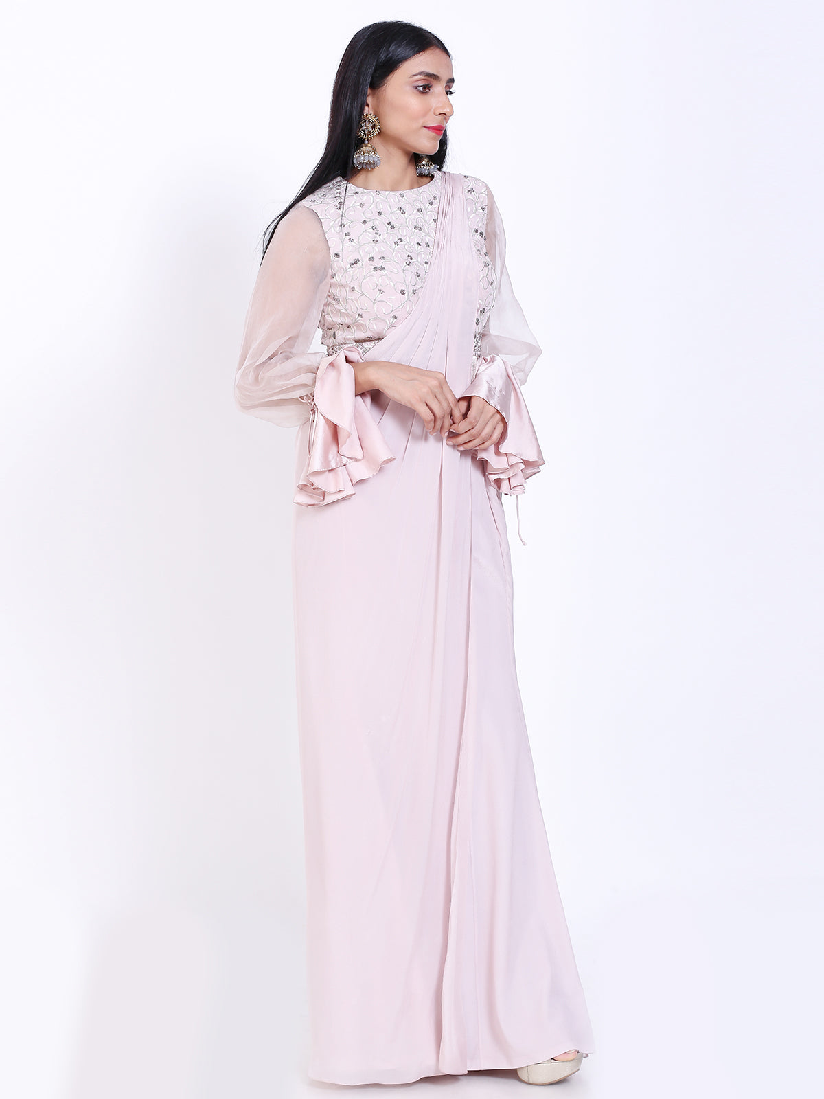 Pleated Draped Saree