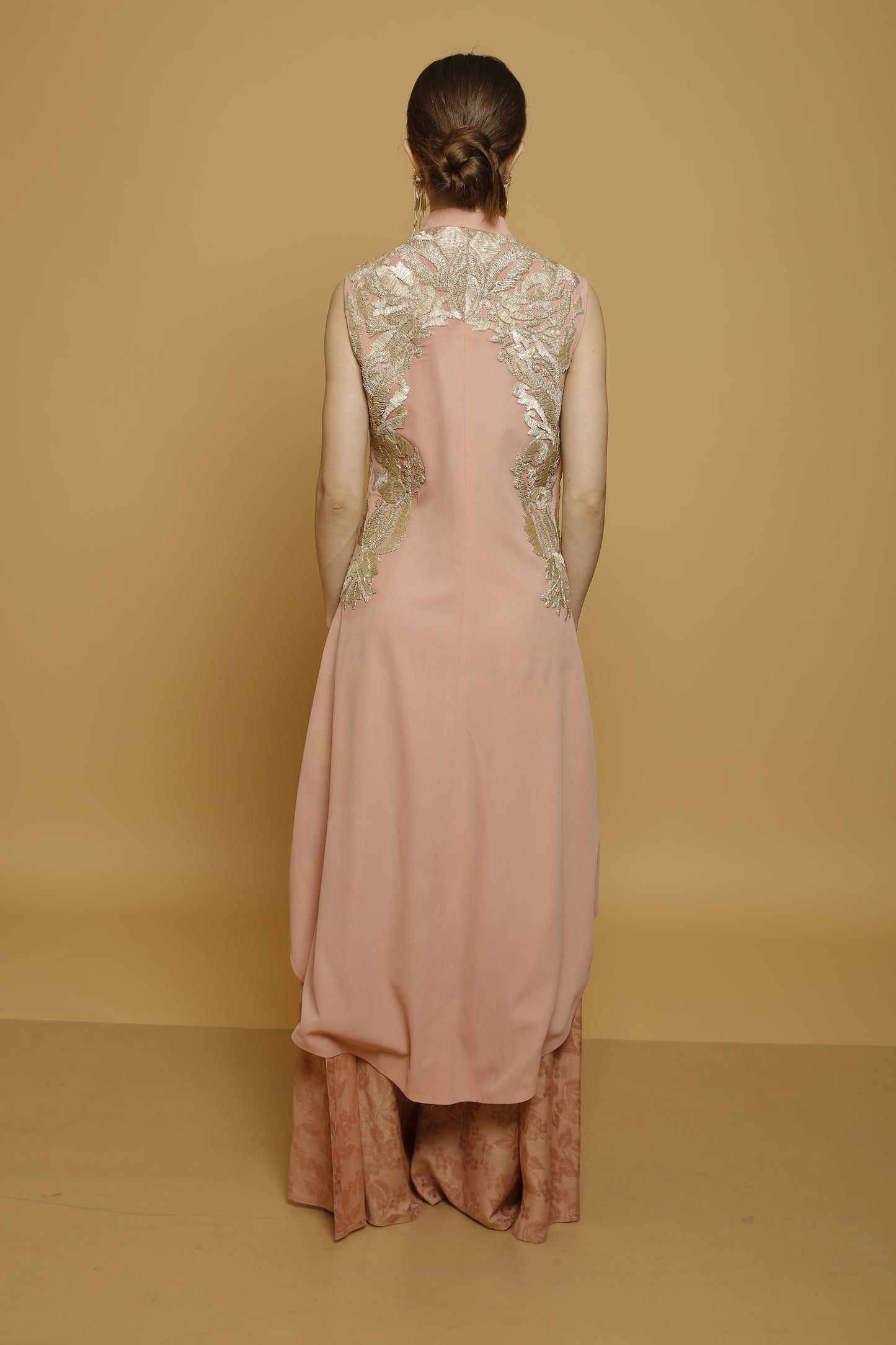 Asymmetric Jacket with Palazzo