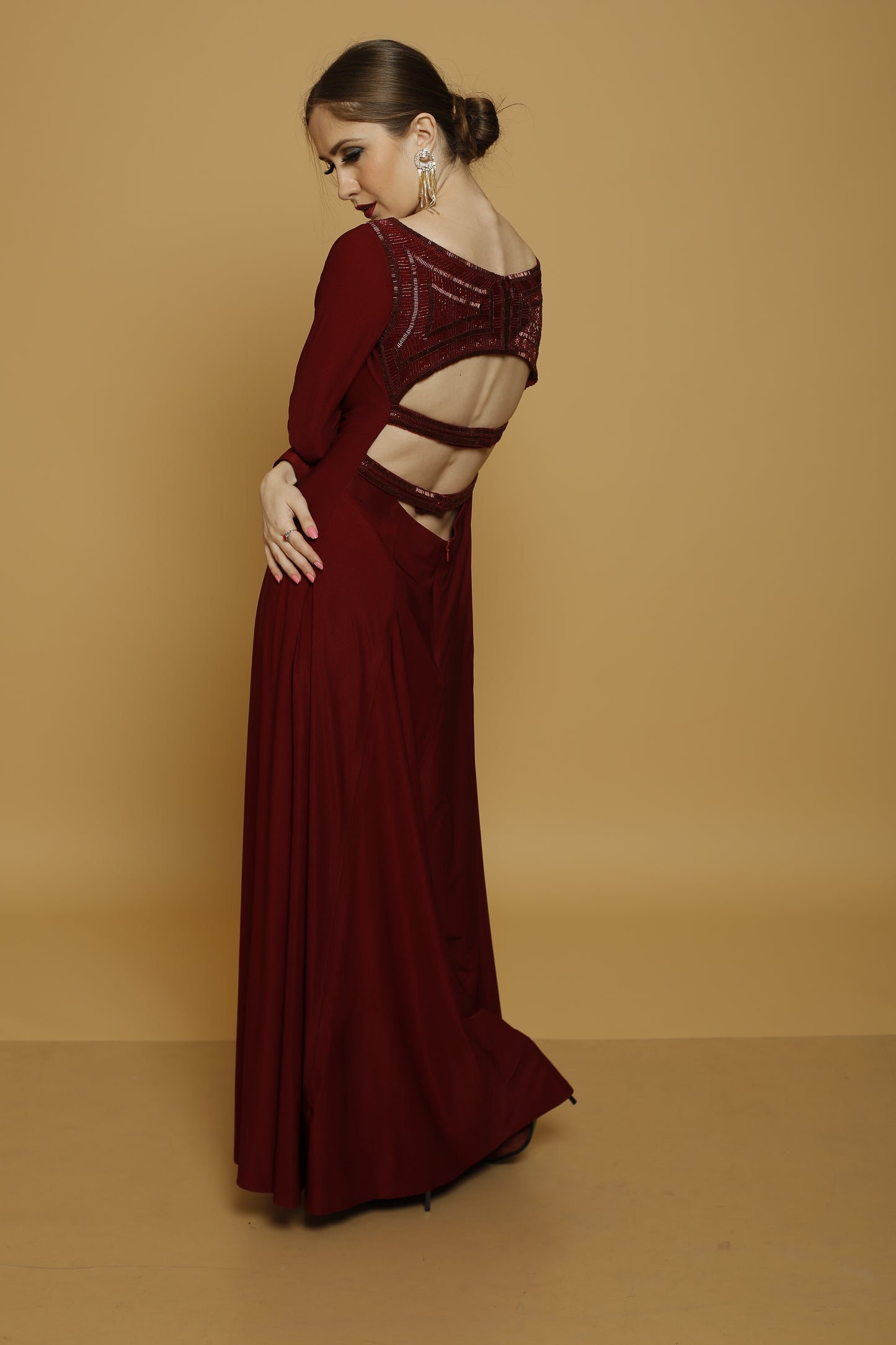 Embroidered gown