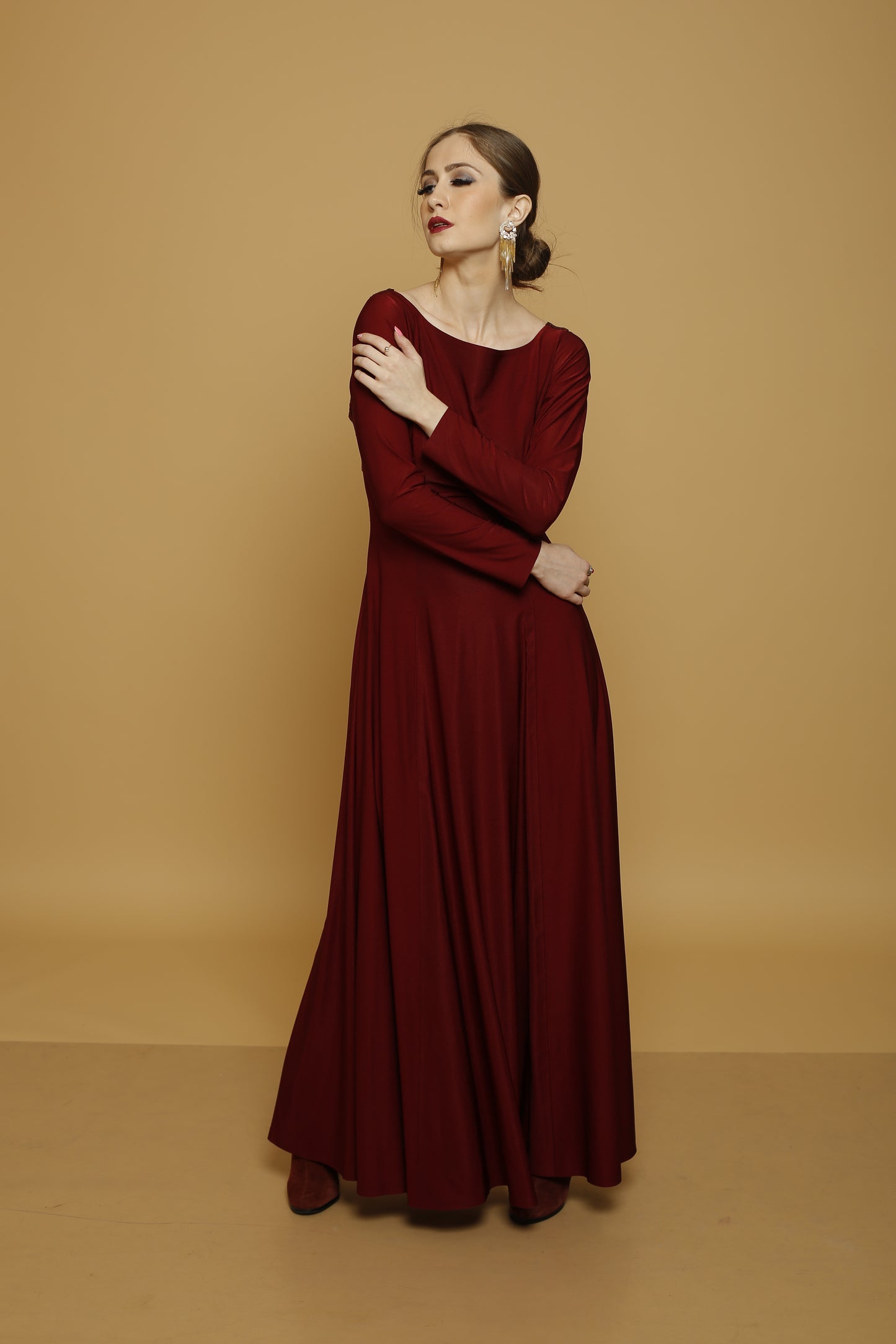 Embroidered gown