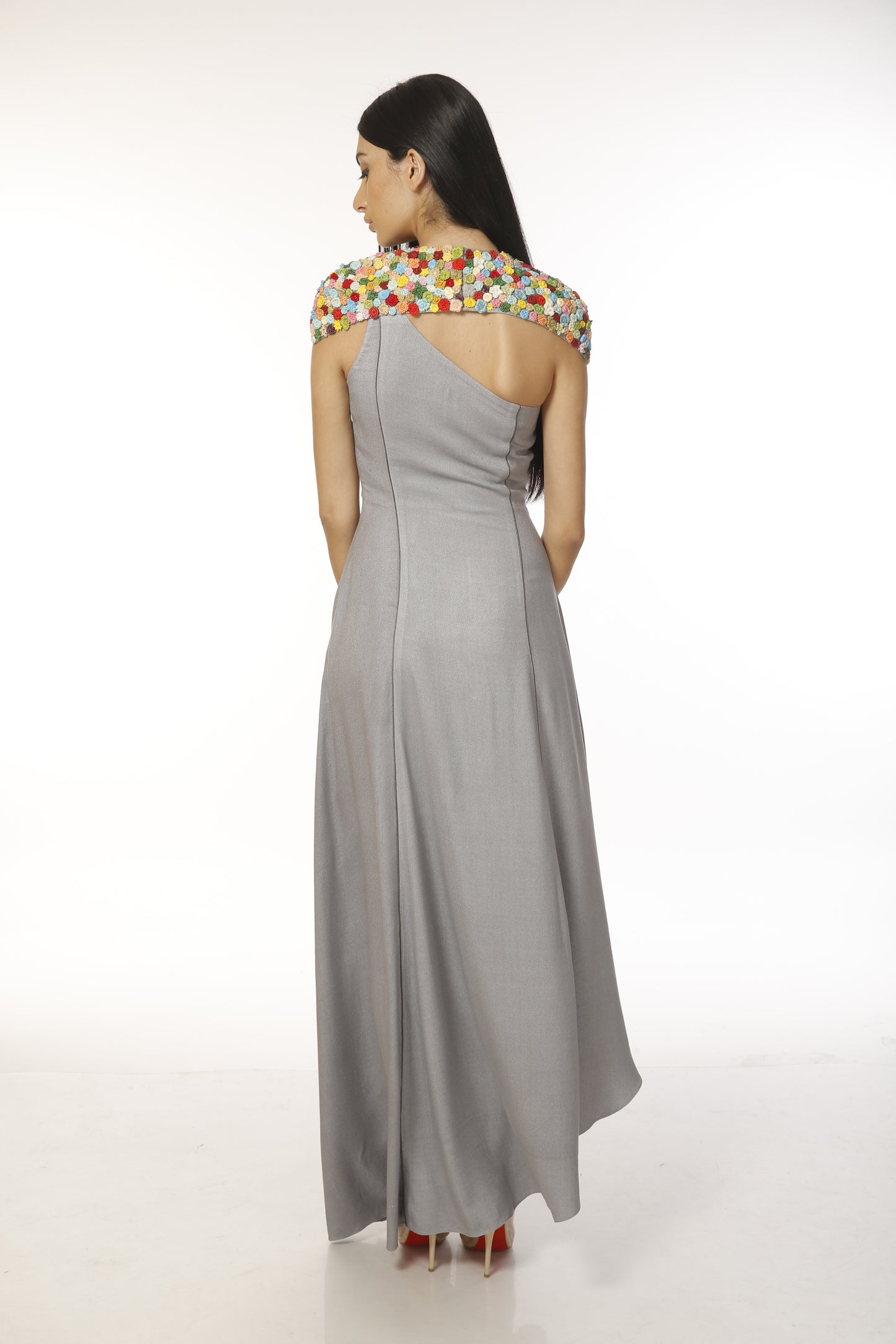 Caape style assymetric gown