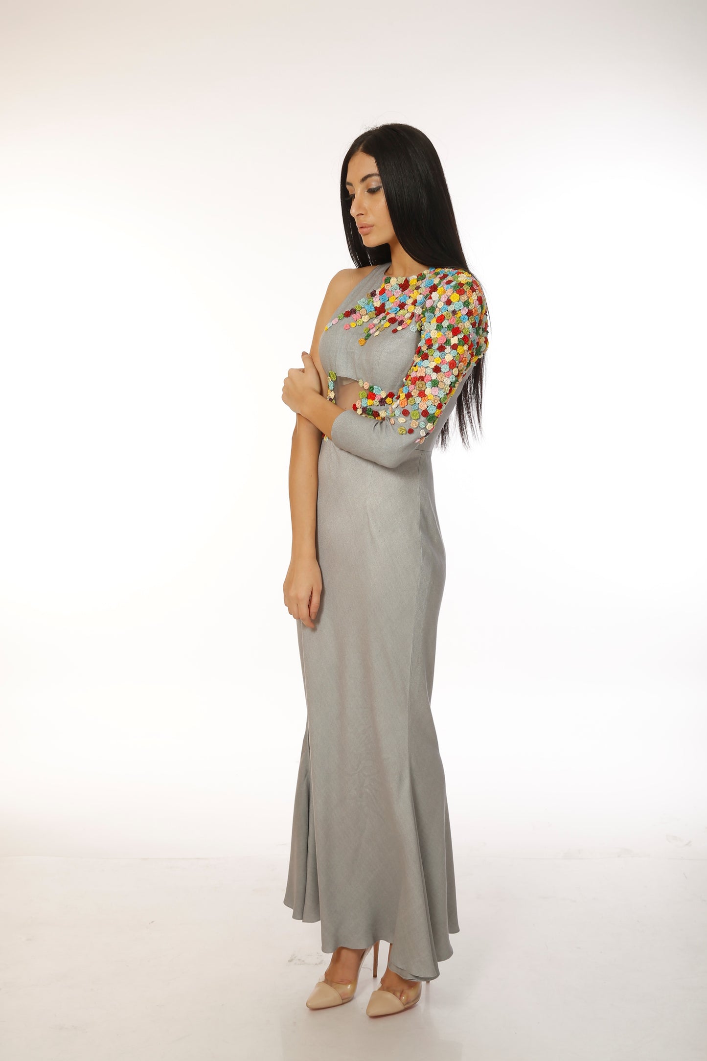 EMBROIDERED GOWN