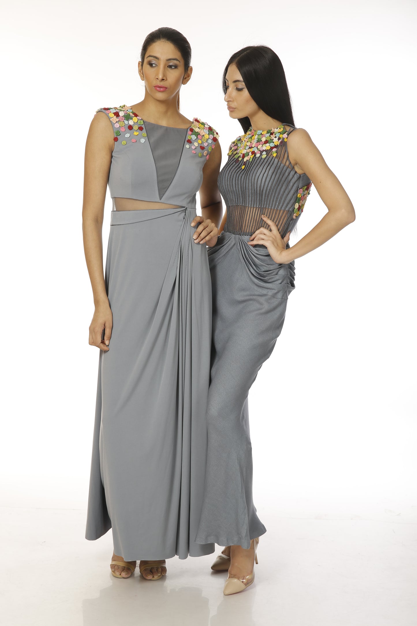 Draped gown