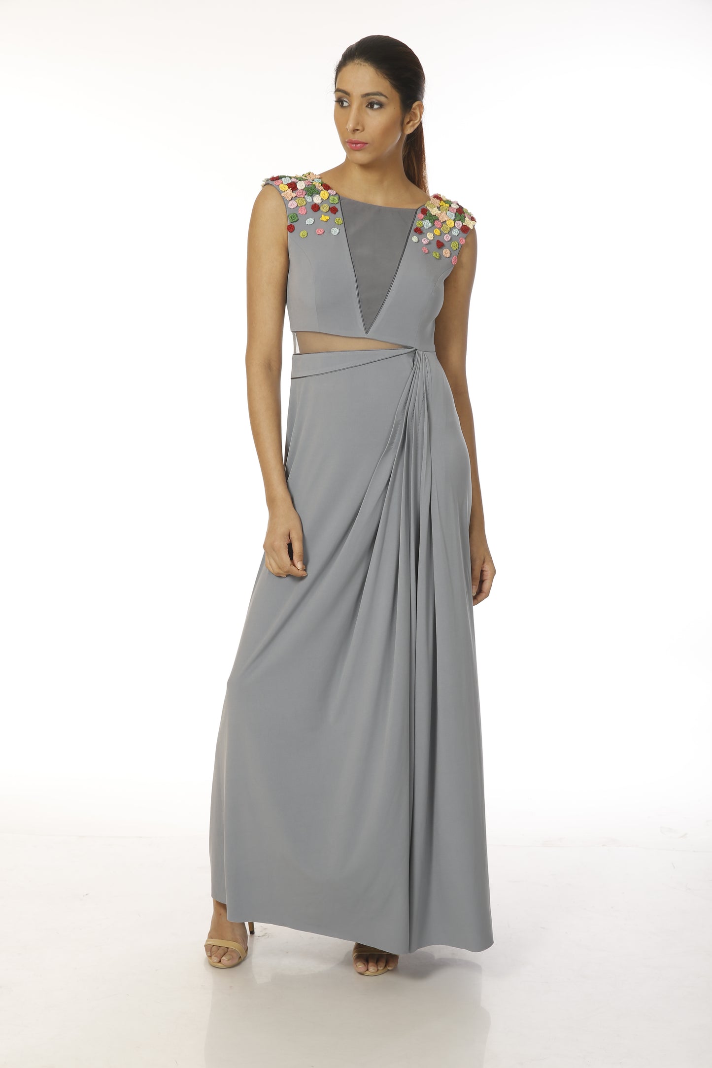 Draped gown