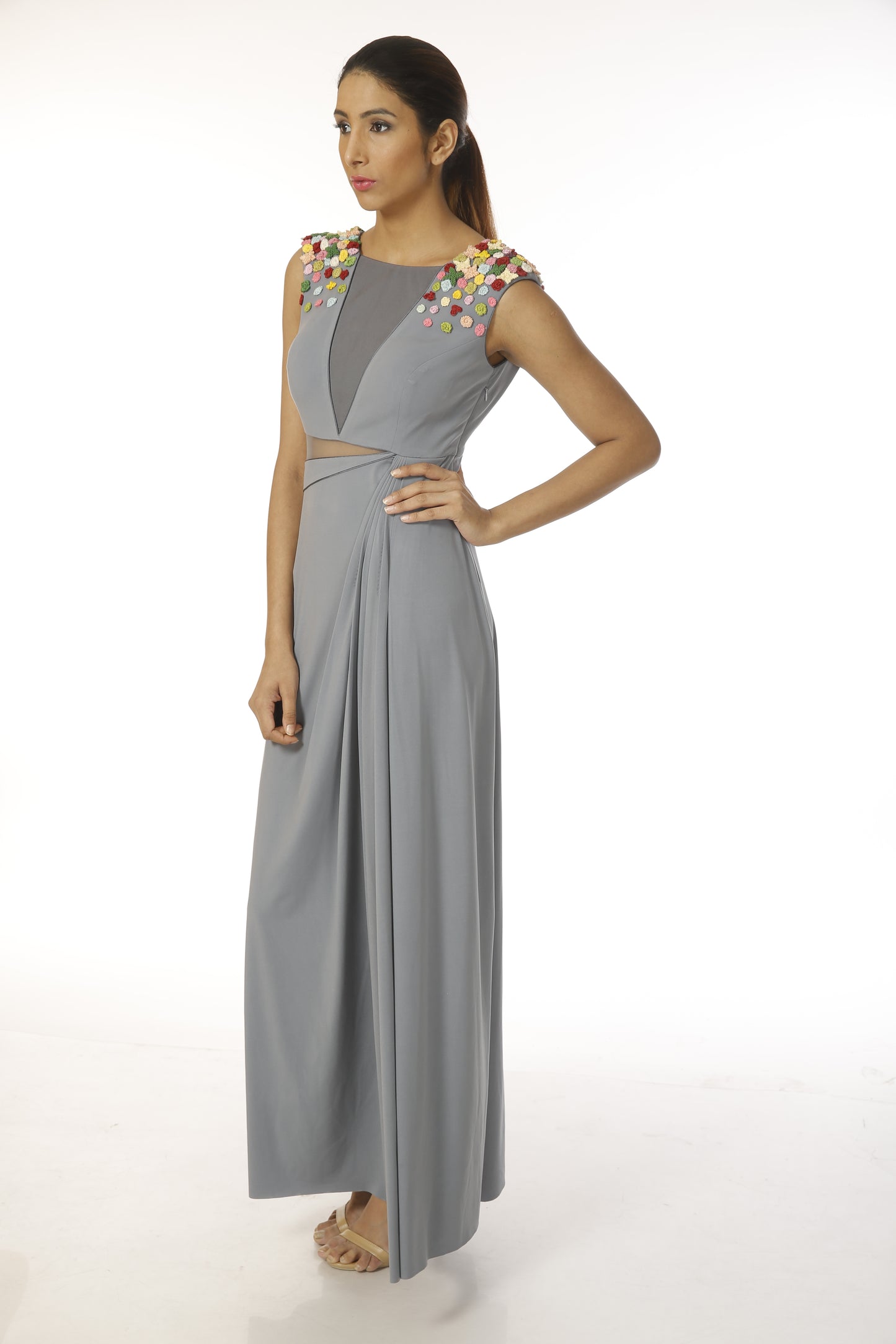 Draped gown