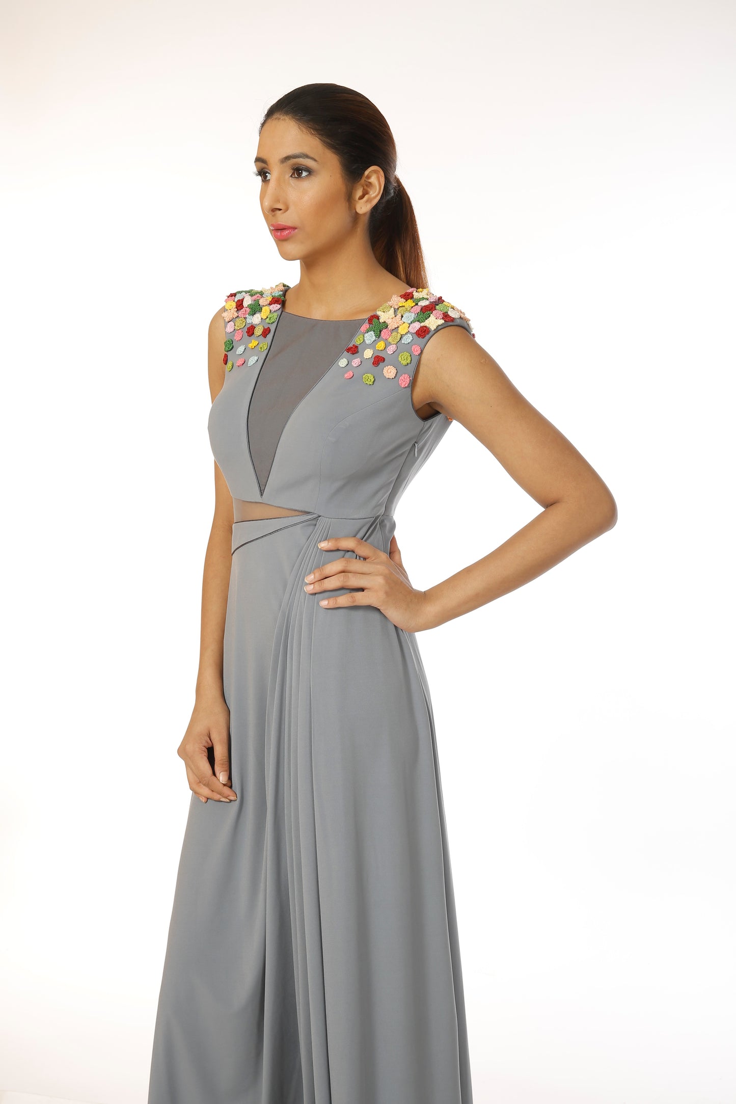 Draped gown