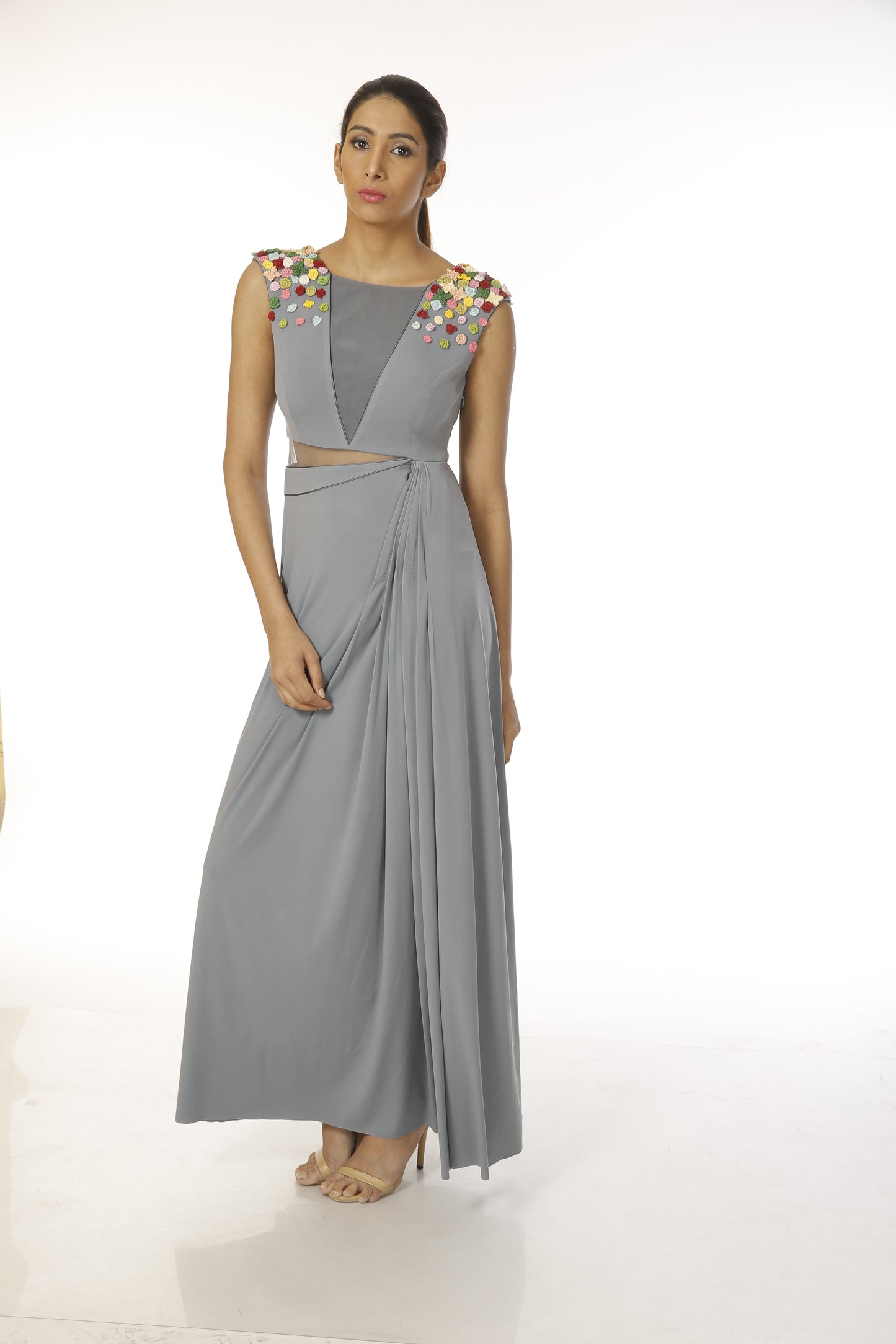 Draped gown