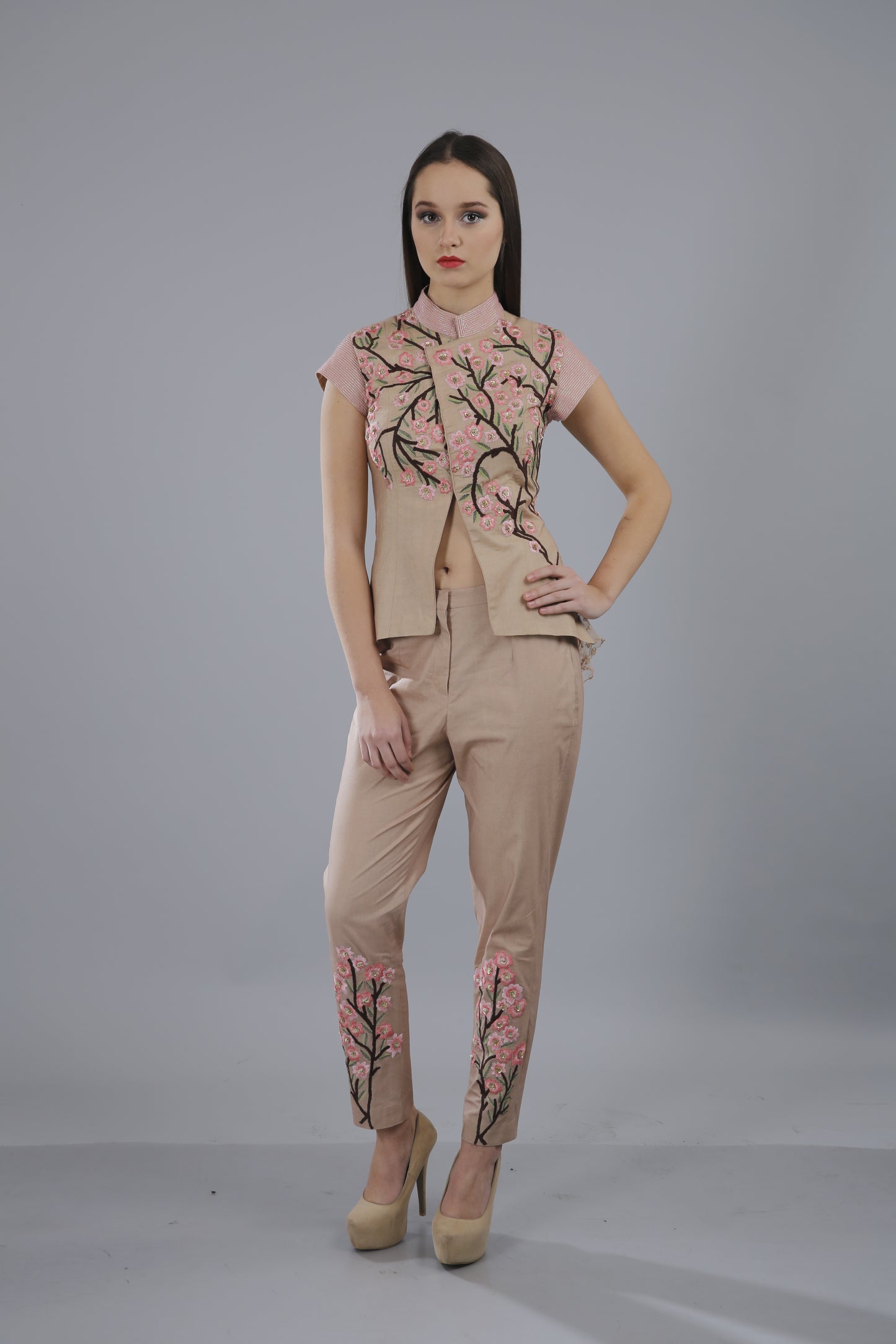 Embroidered Long top with pants