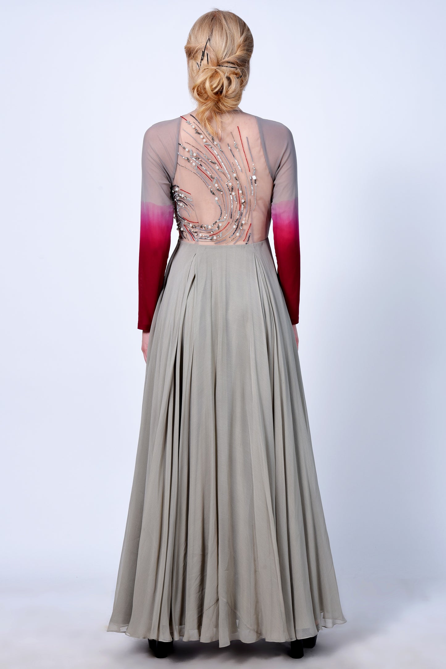 Long dress with raglon sleeve