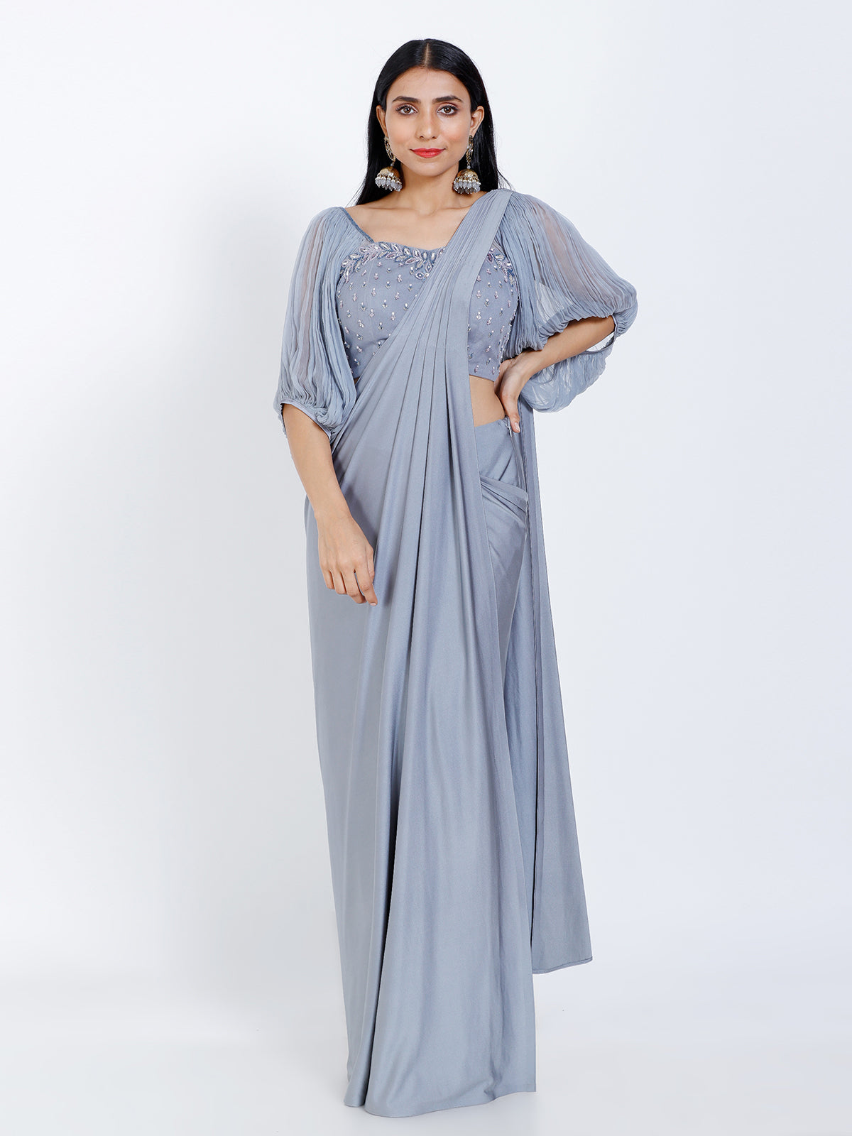 Lycra Draped saree