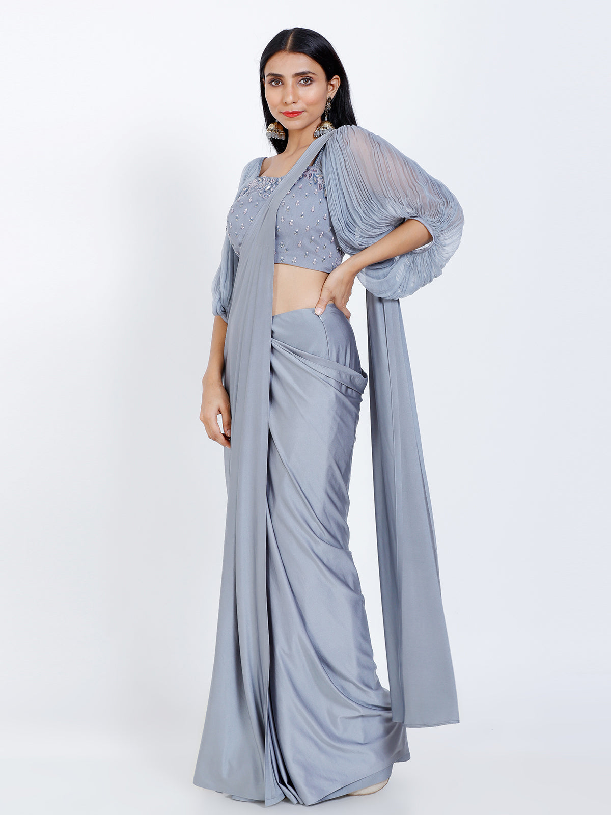 Lycra Draped saree