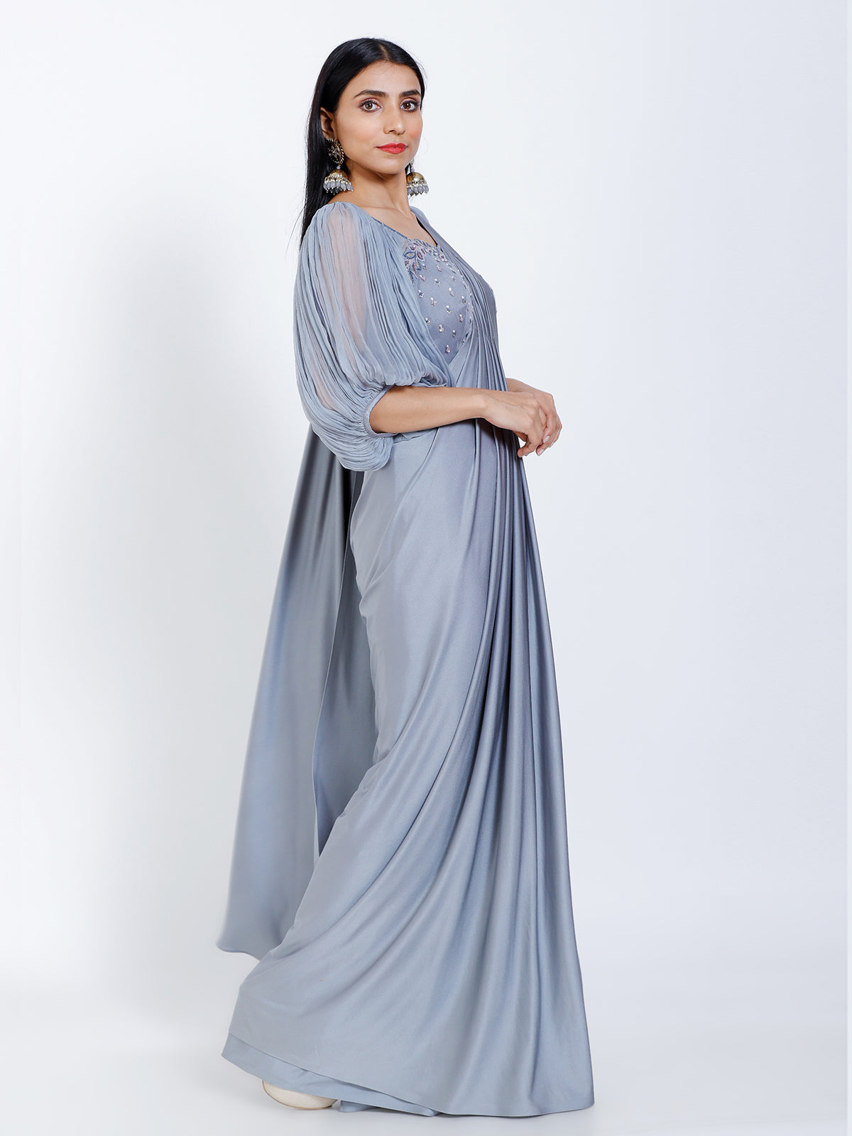 Lycra Draped saree