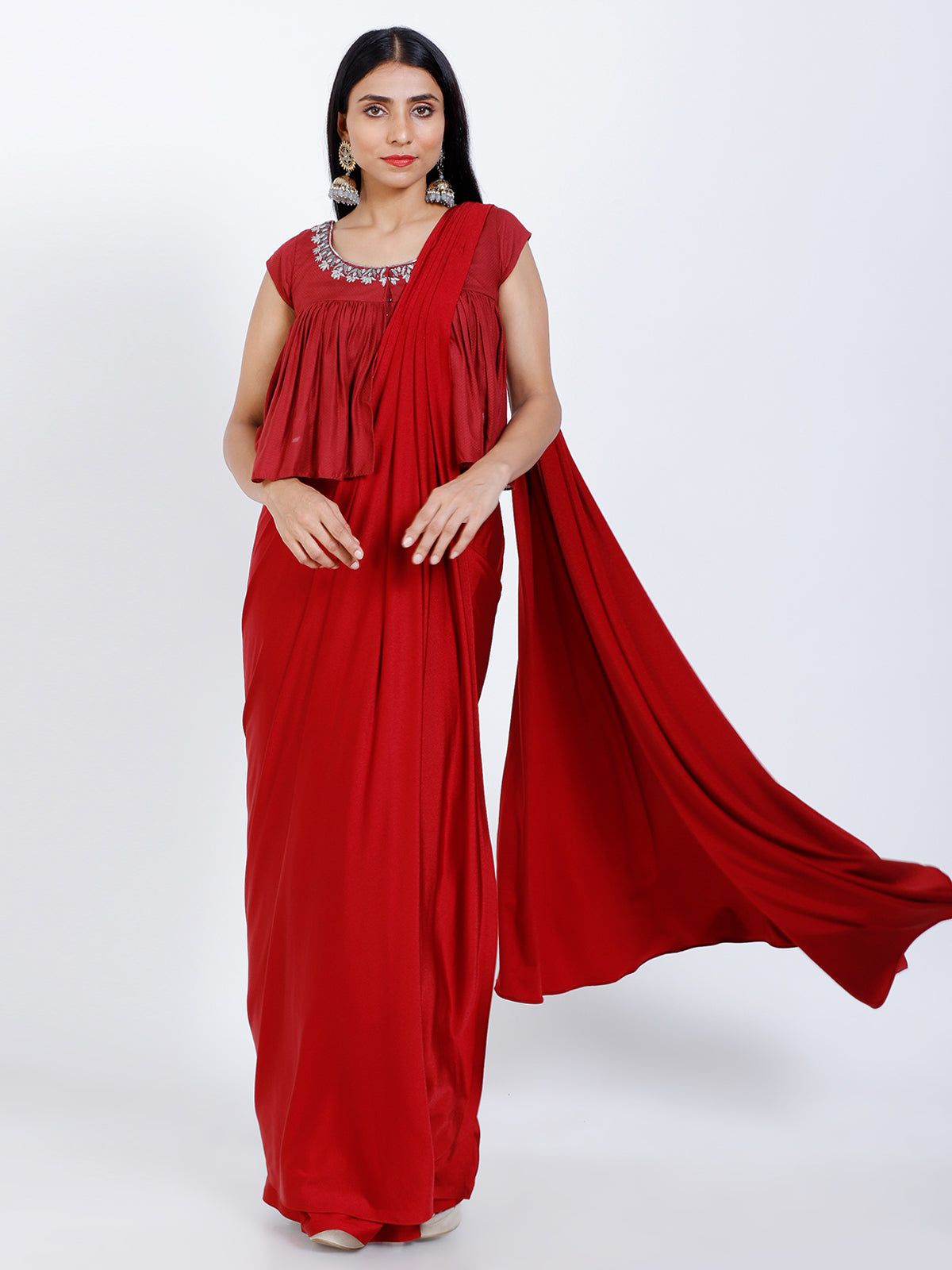 Lycra Draped Saree