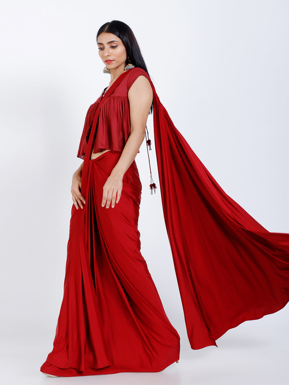 Lycra Draped Saree