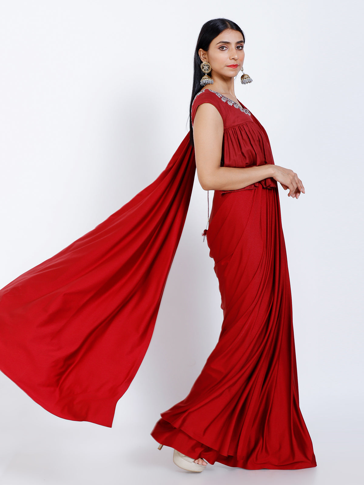 Lycra Draped Saree