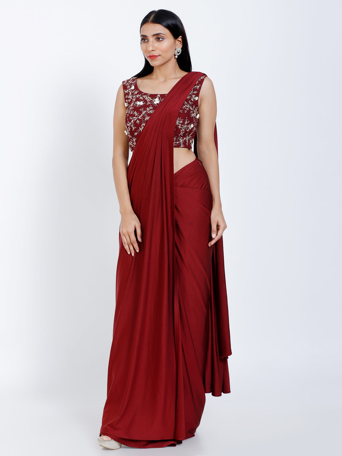 Pleated Draped Saree