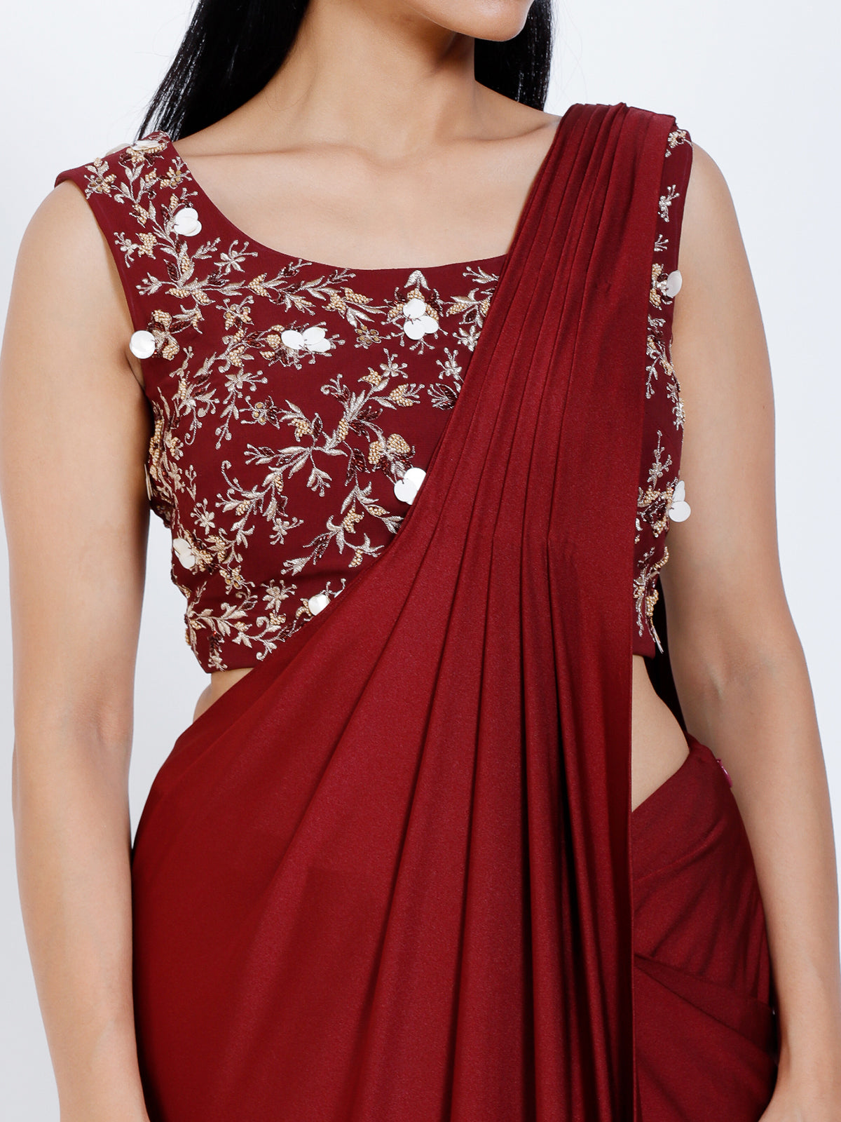 Pleated Draped Saree