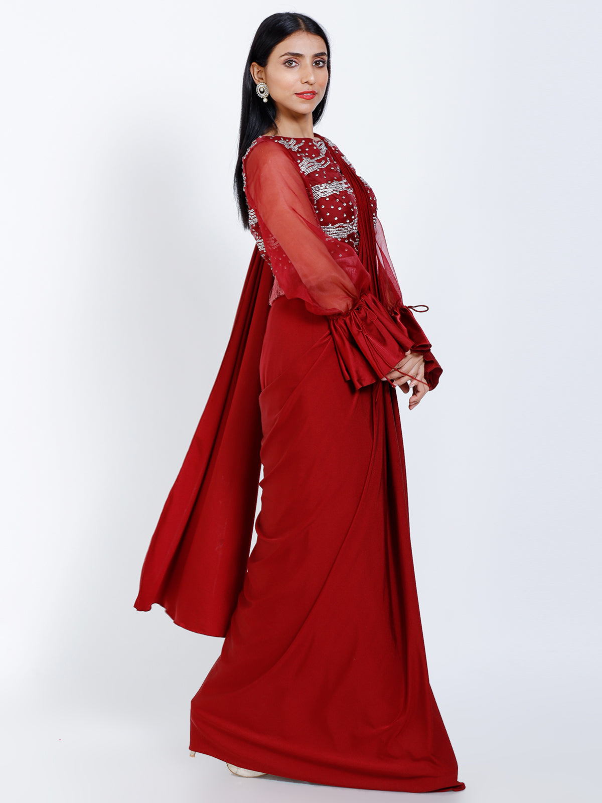 Pleated Draped Saree