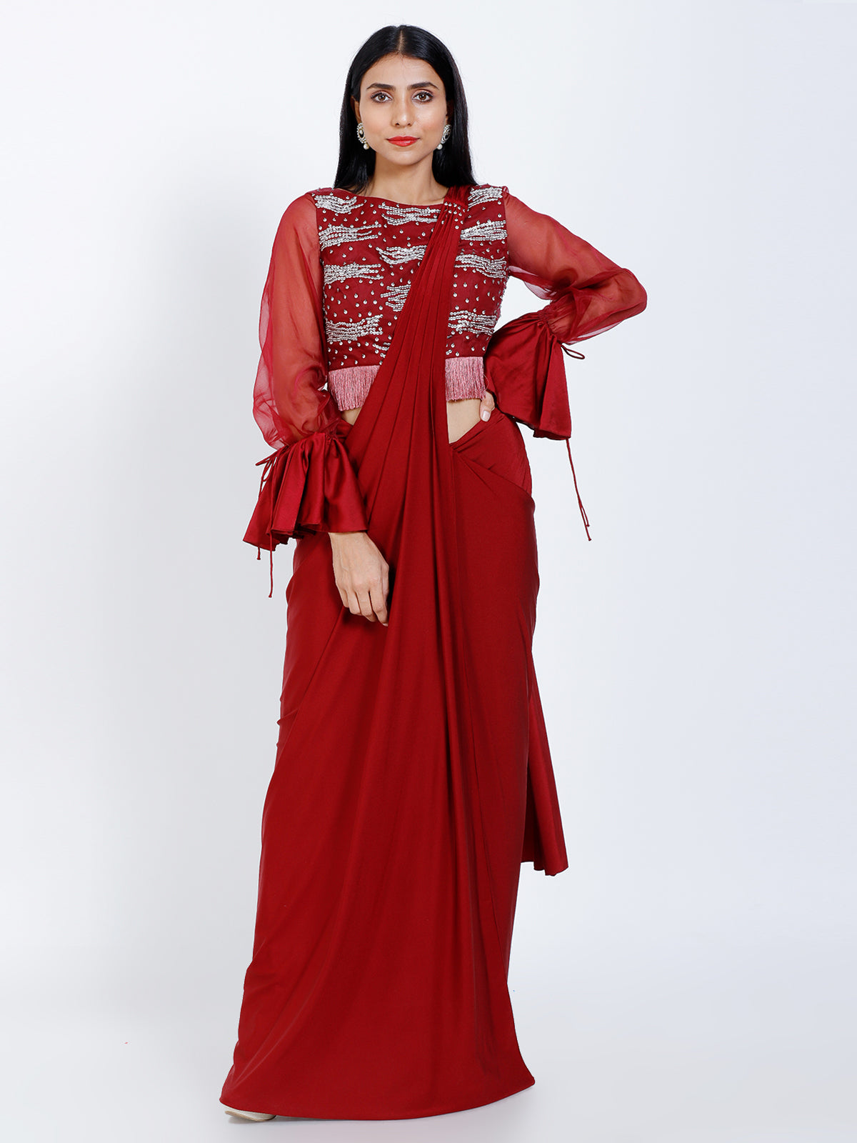 Pleated Draped Saree