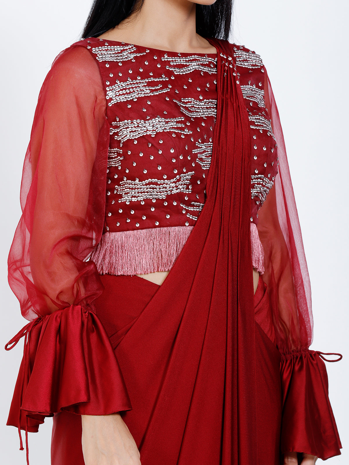 Pleated Draped Saree