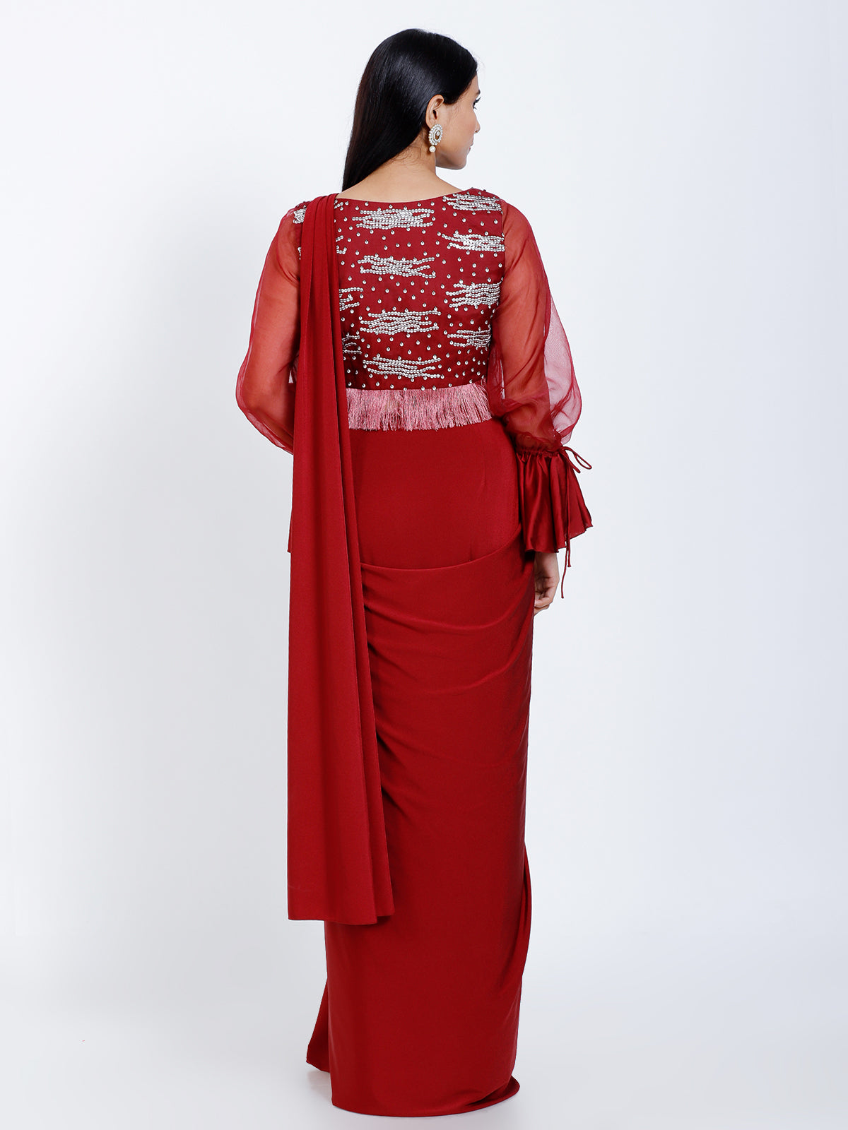 Pleated Draped Saree