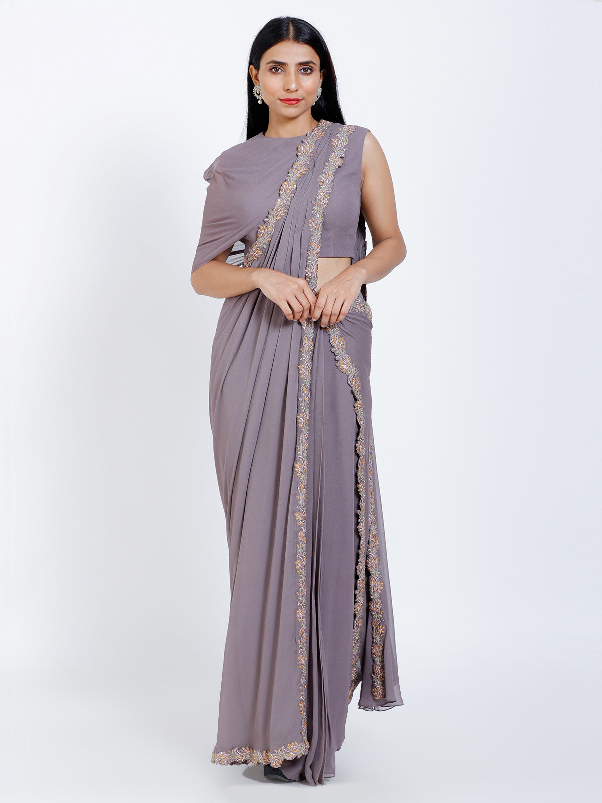 Pleated Draped Saree