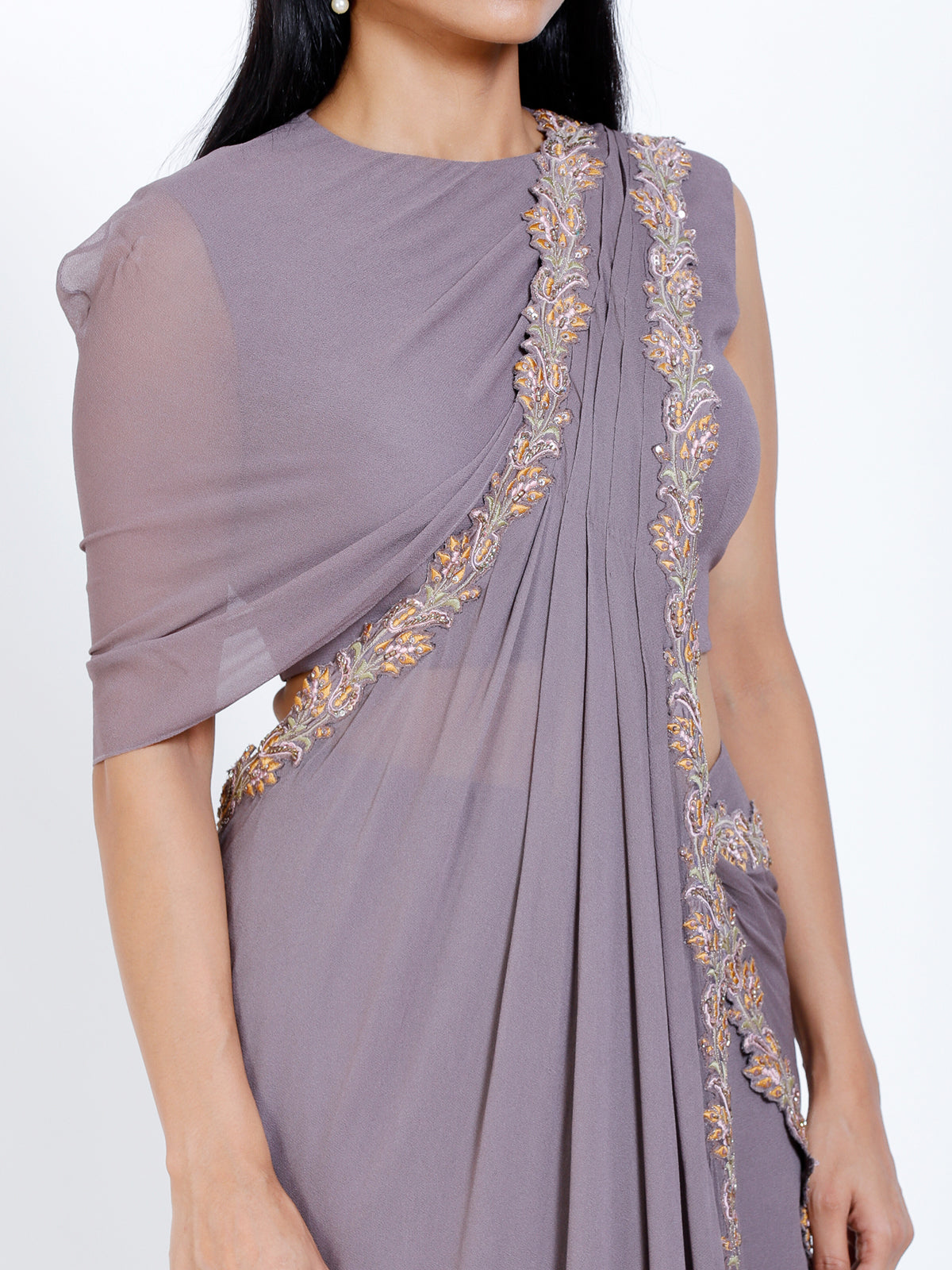 Pleated Draped Saree