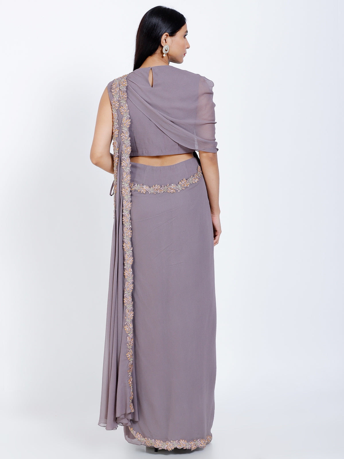 Pleated Draped Saree